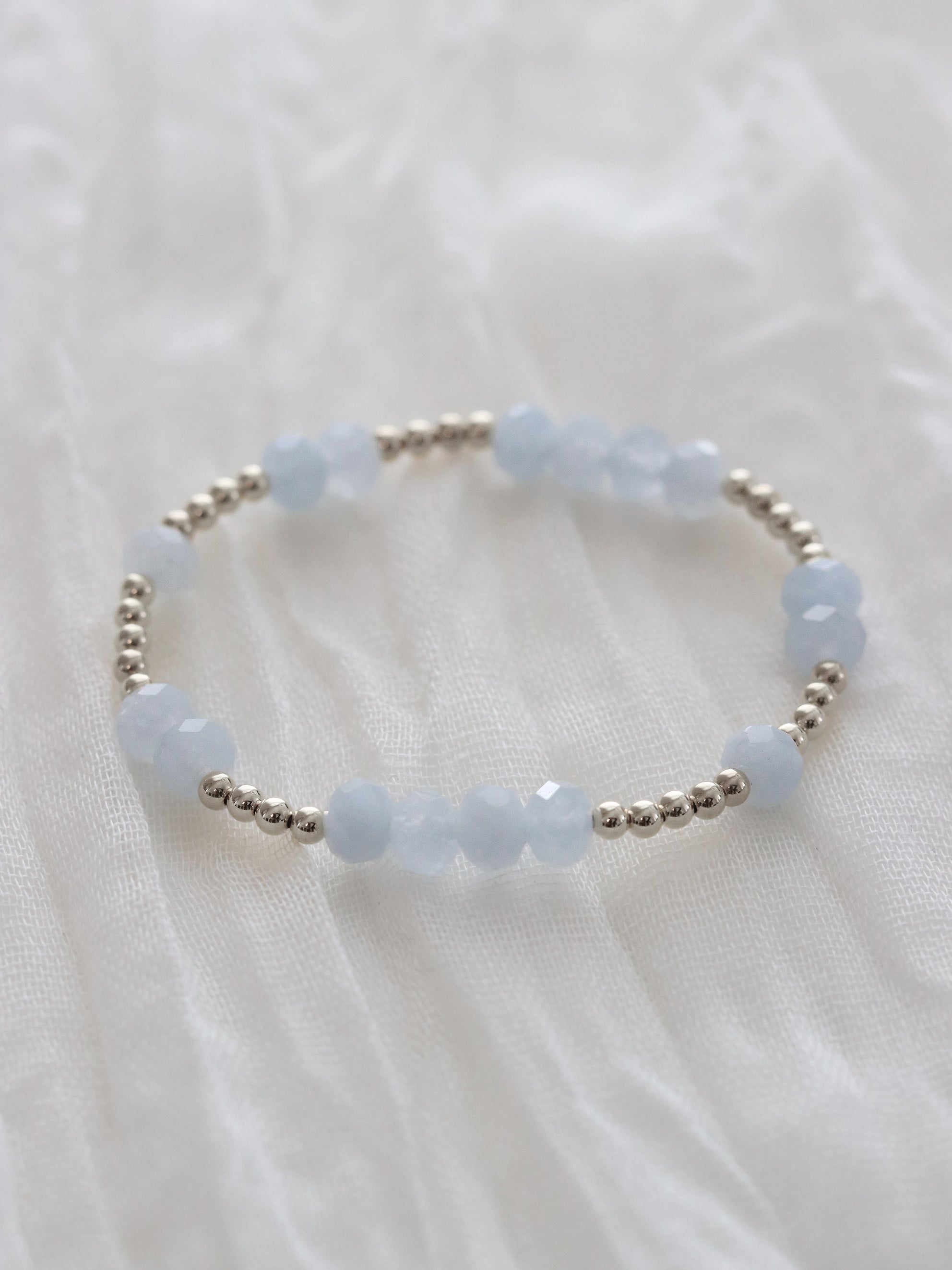 Aquamarine Faceted Mini Orbital Bracelet (Limited Edition)