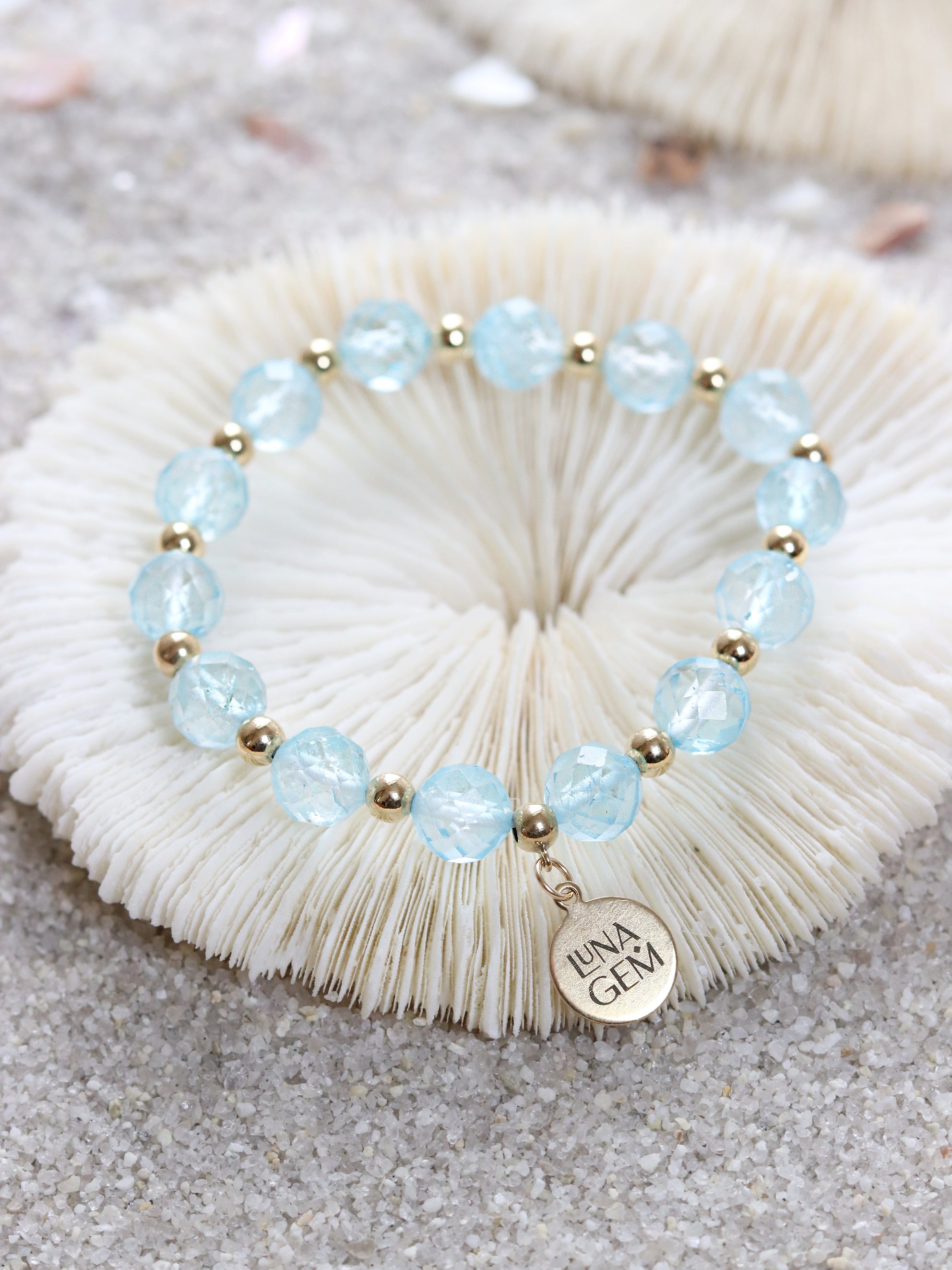 Blue Topaz Faceted Charmed Satellite Bracelet (Limited Edition)