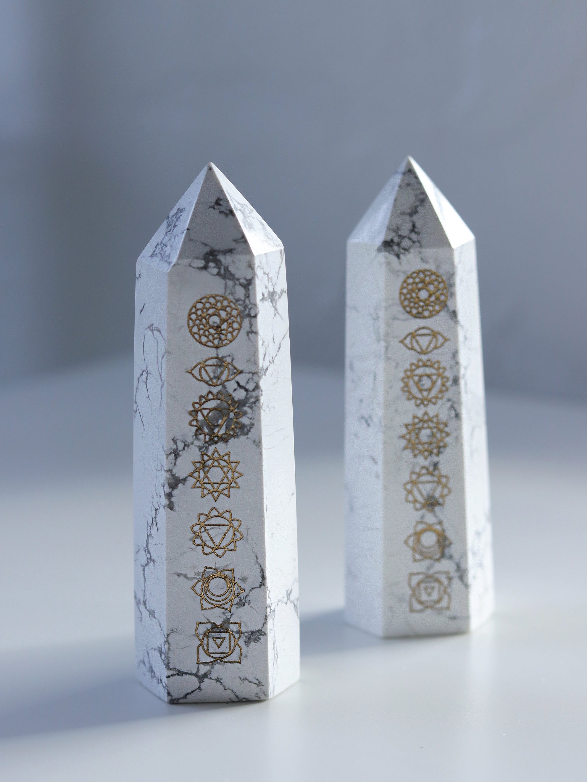 Chakra Howlite Tower