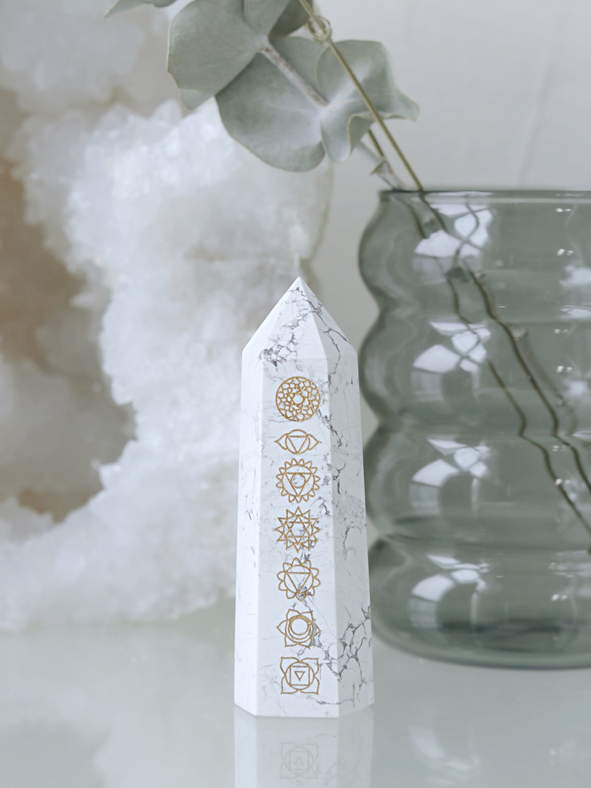 Chakra Howlite Tower