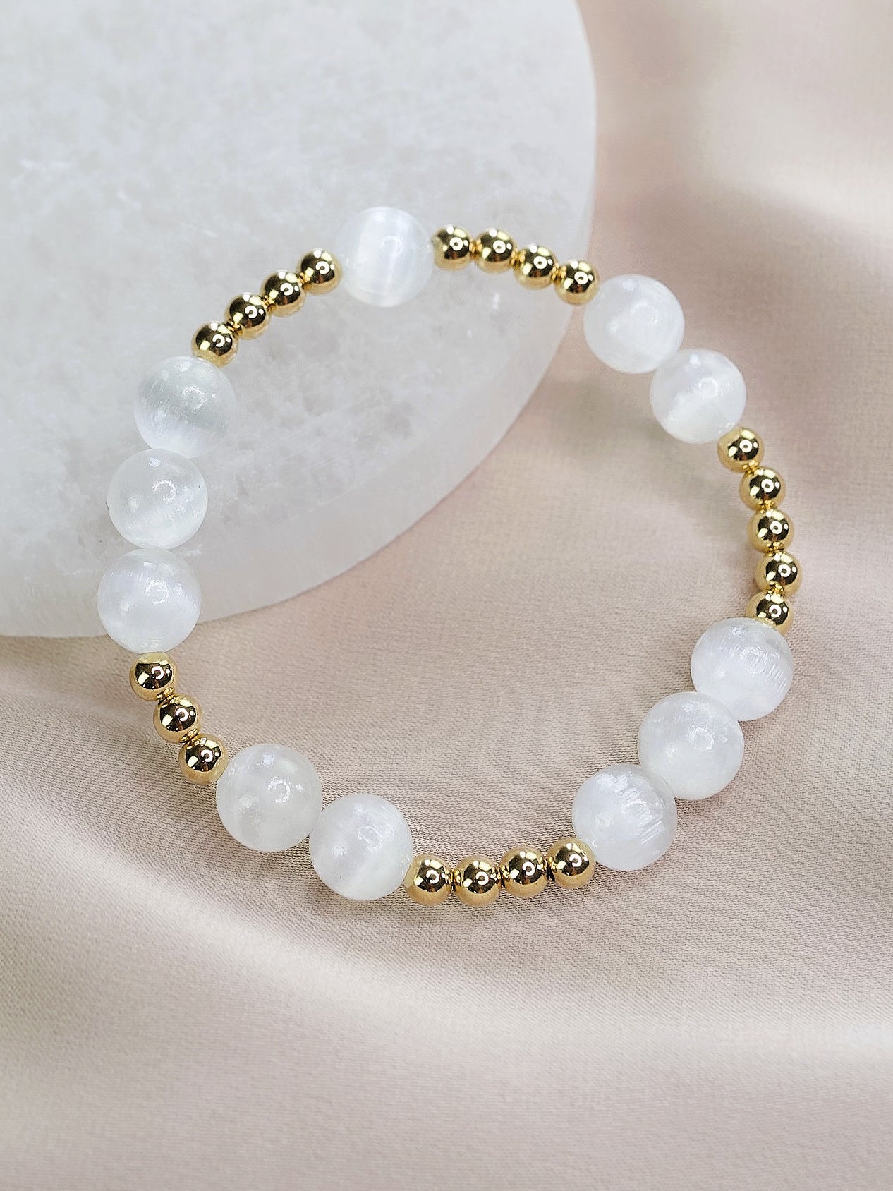 Selenite Orbital Bracelet