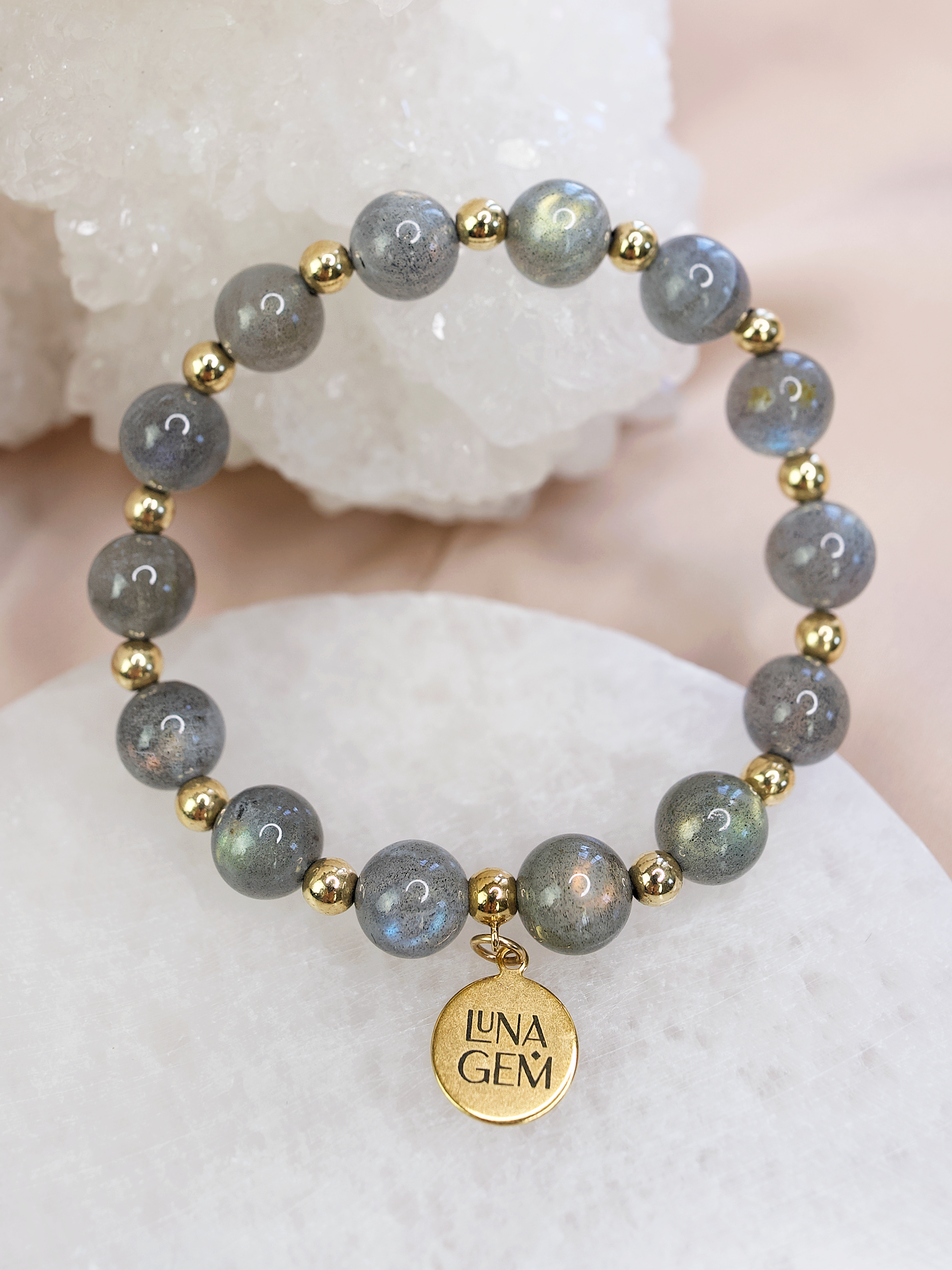Labradorite Charmed Satellite Bracelet