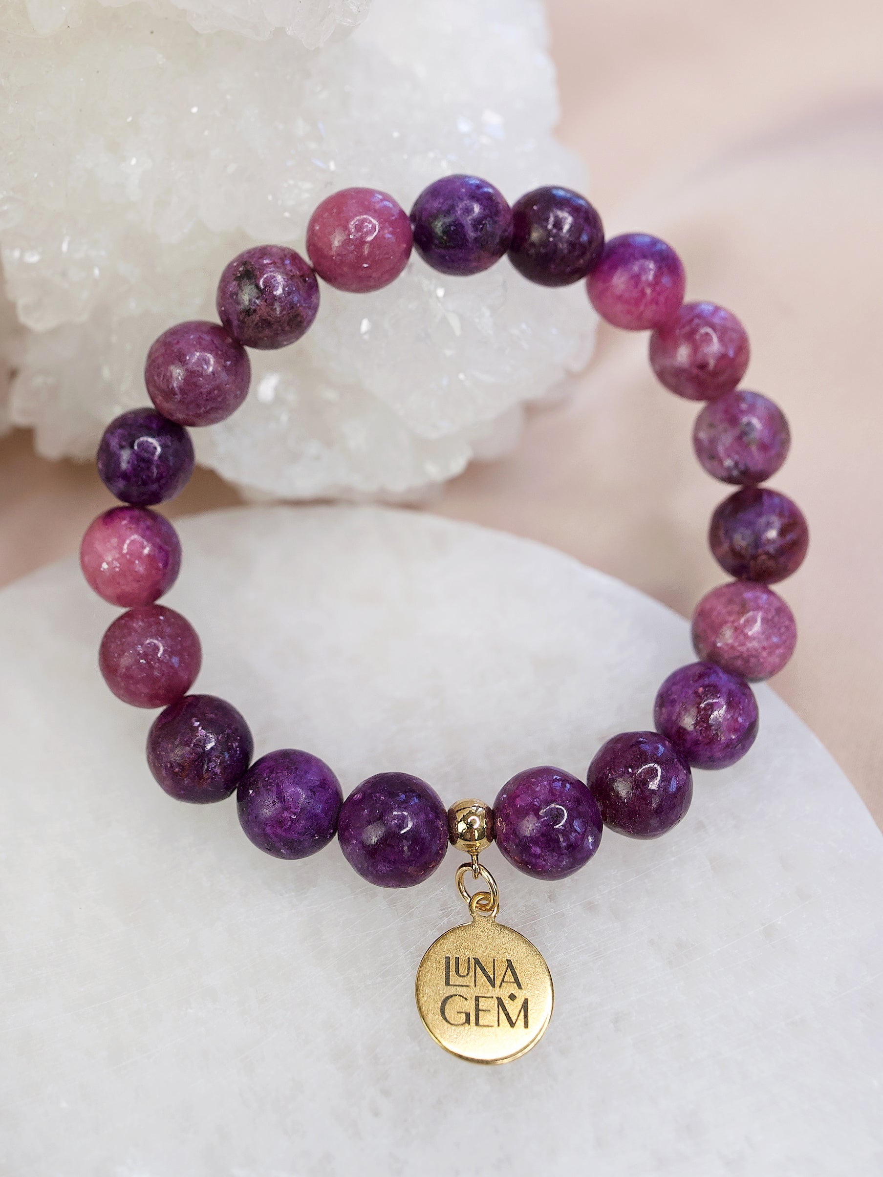 Lepidolite Charmed Bracelet