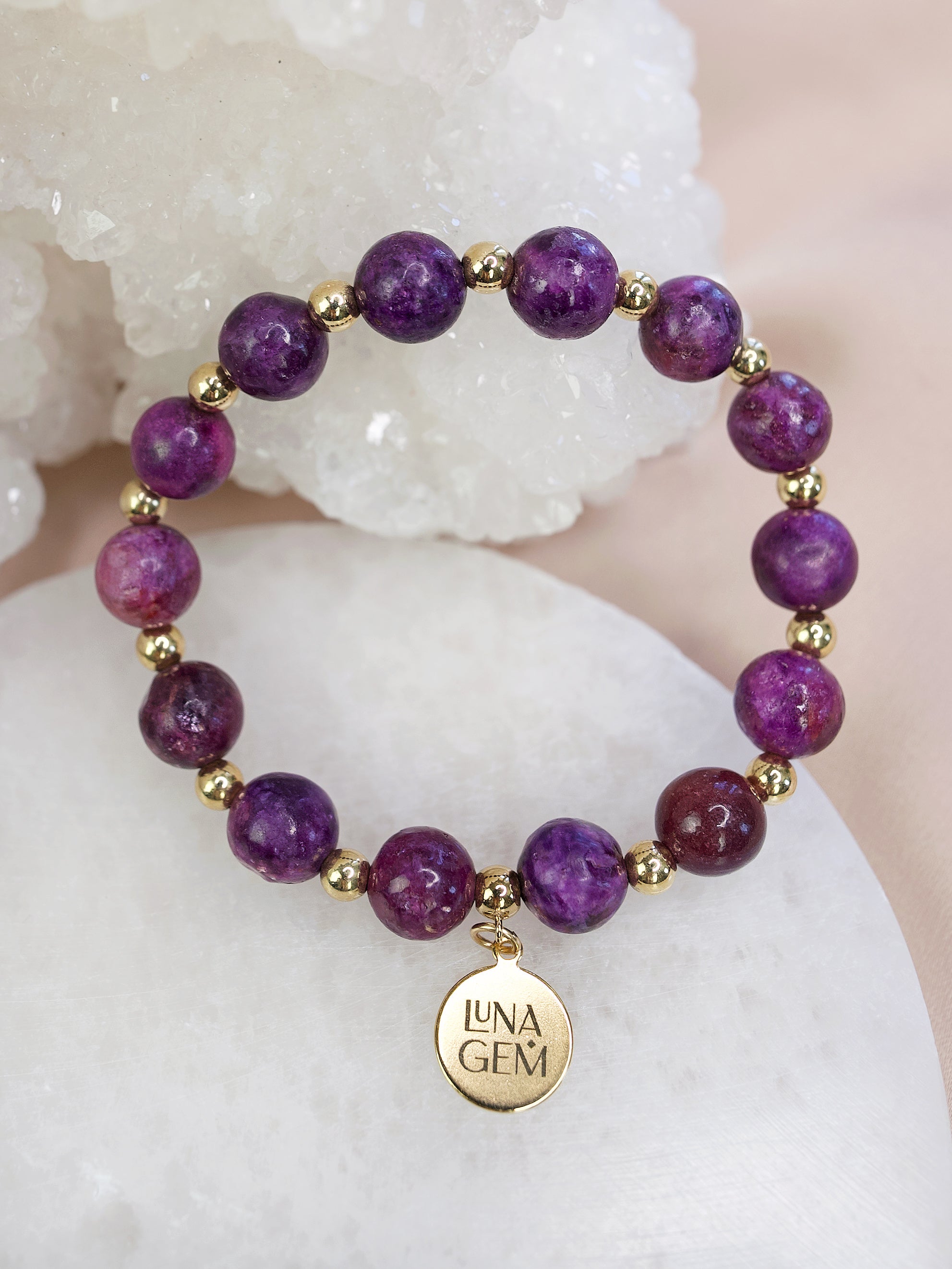 Lepidolite Charmed Satellite Bracelet