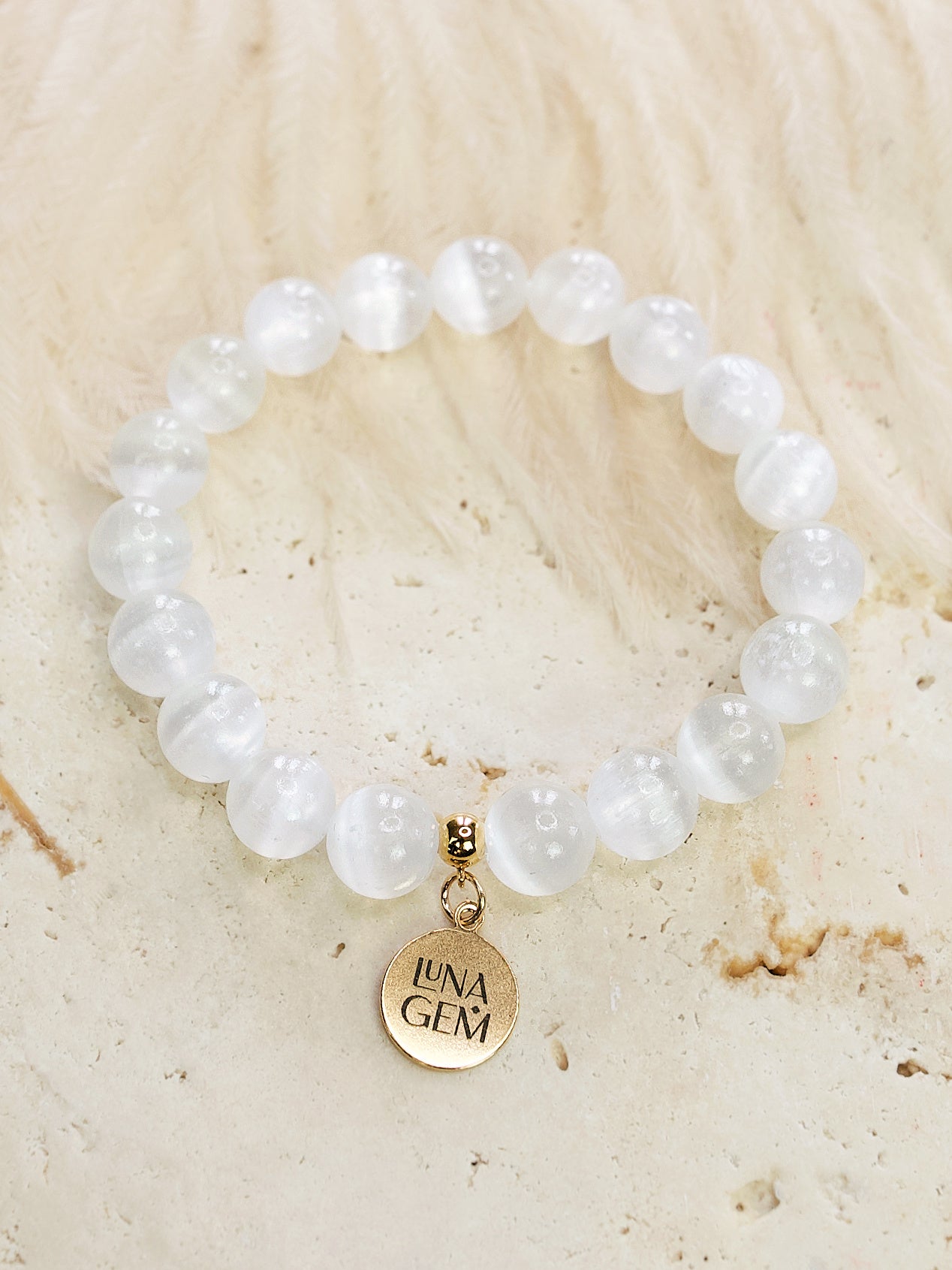 Selenite Charmed Bracelet
