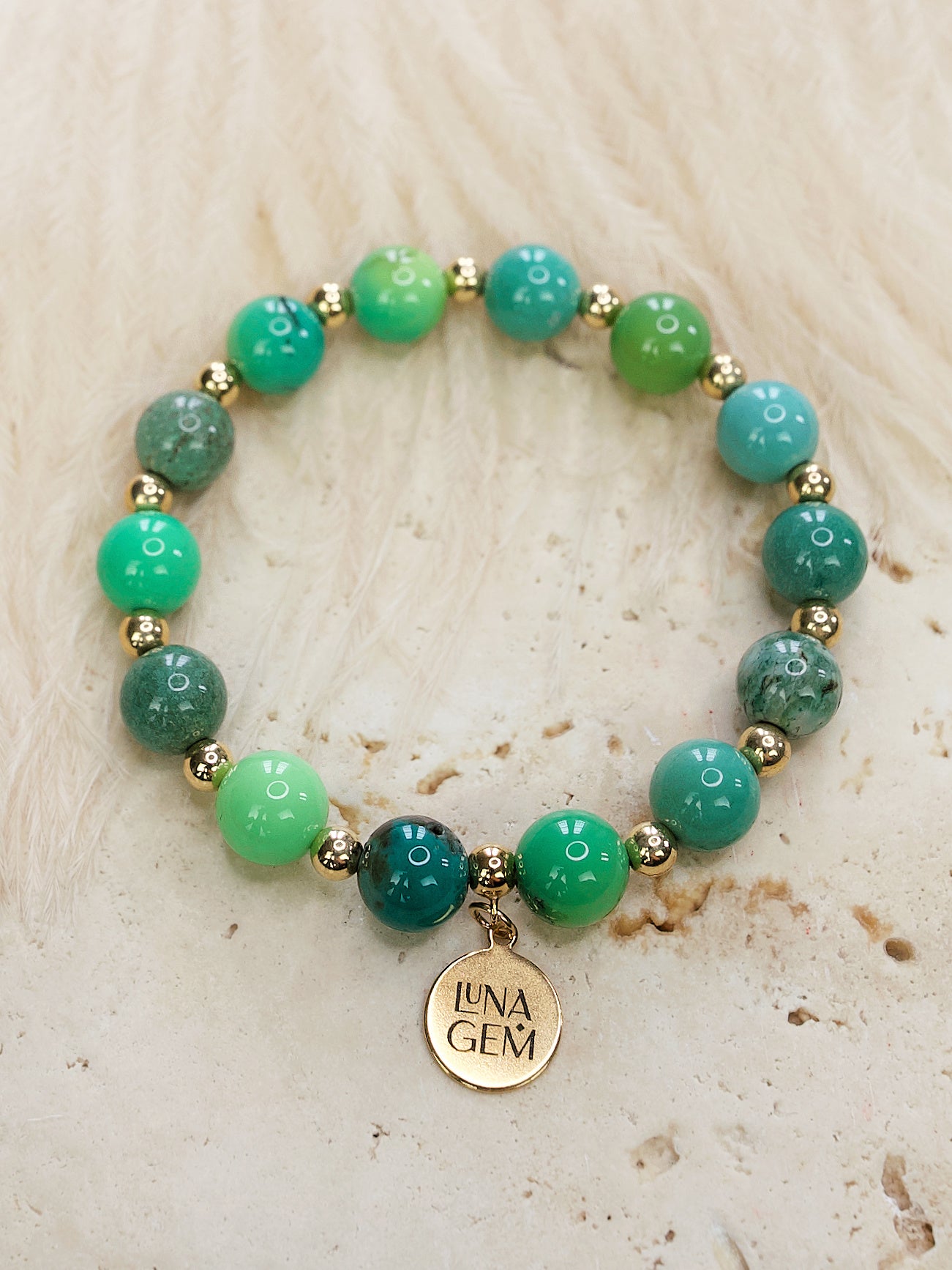 Chrysoprase Charmed Satellite Bracelet