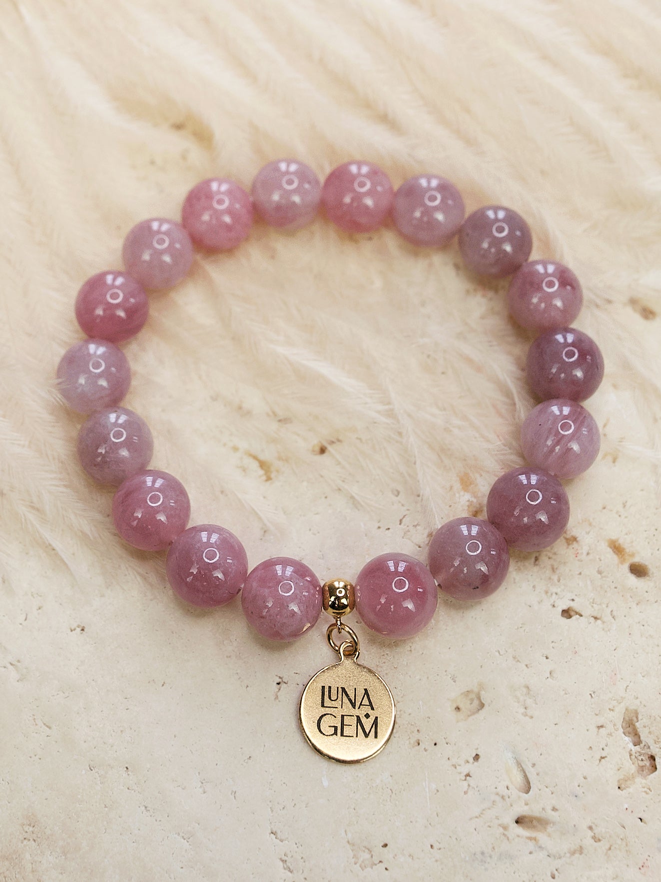 Madagascar Rose Quartz Charmed Bracelet