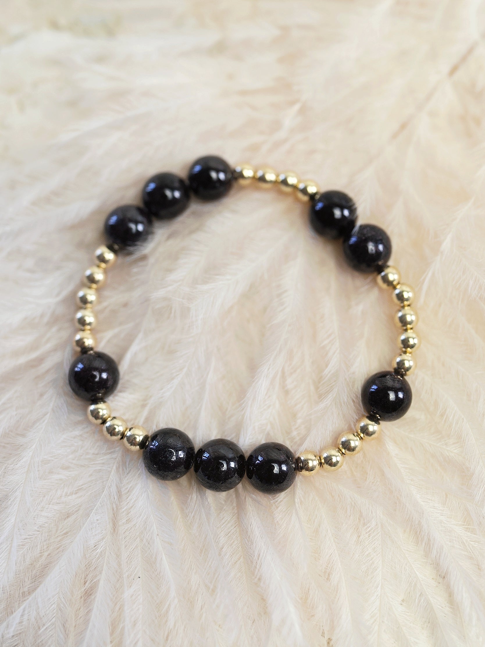 Black Tourmaline Orbital Bracelet