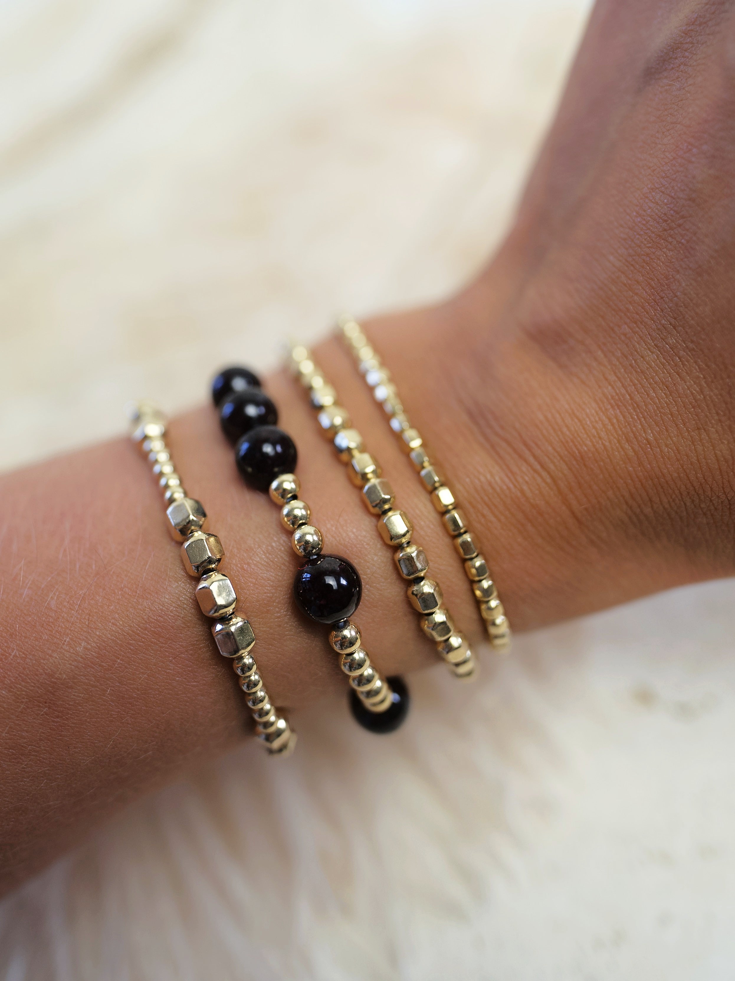 Black Tourmaline Orbital Bracelet