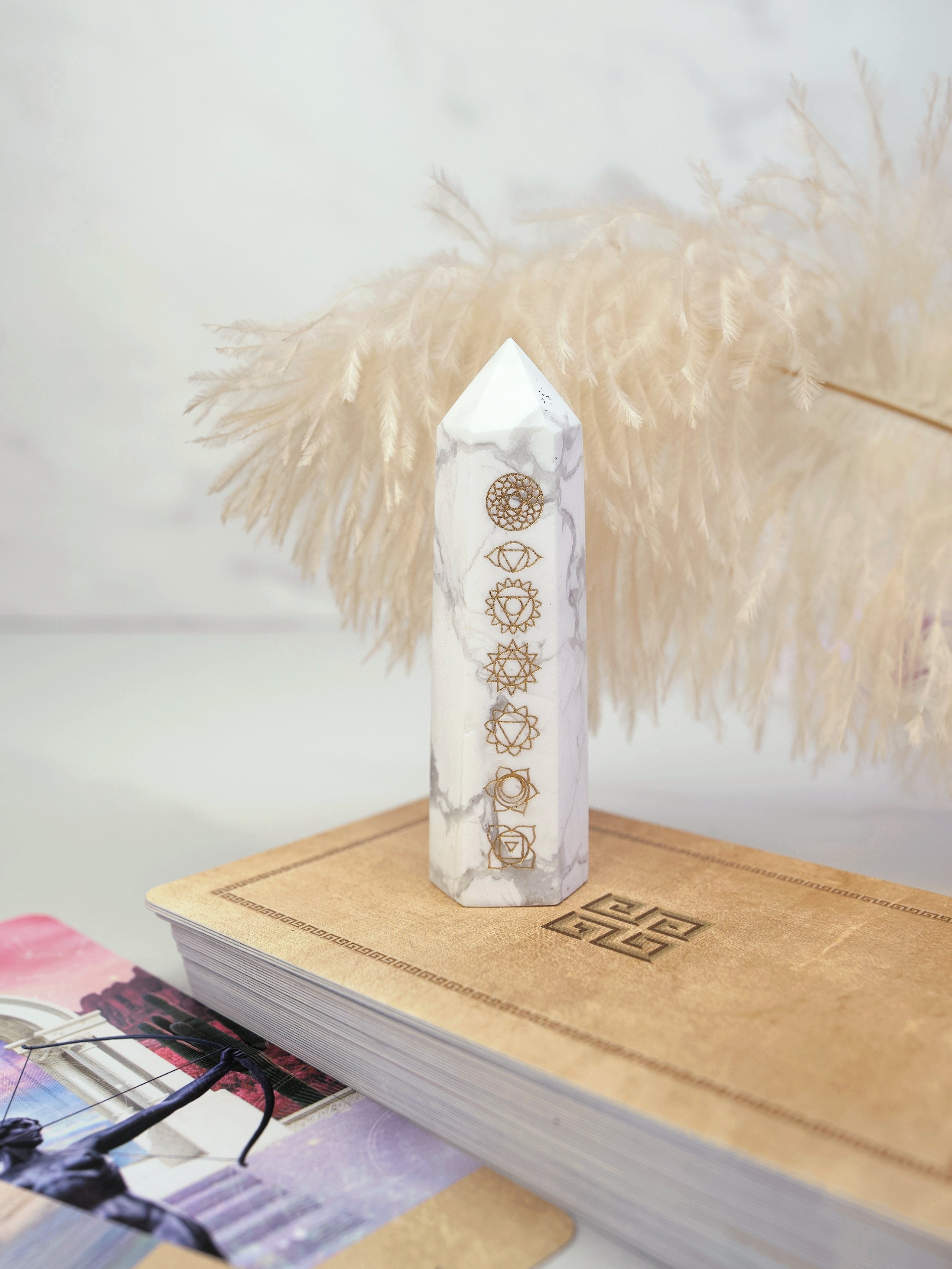 Chakra Howlite Tower