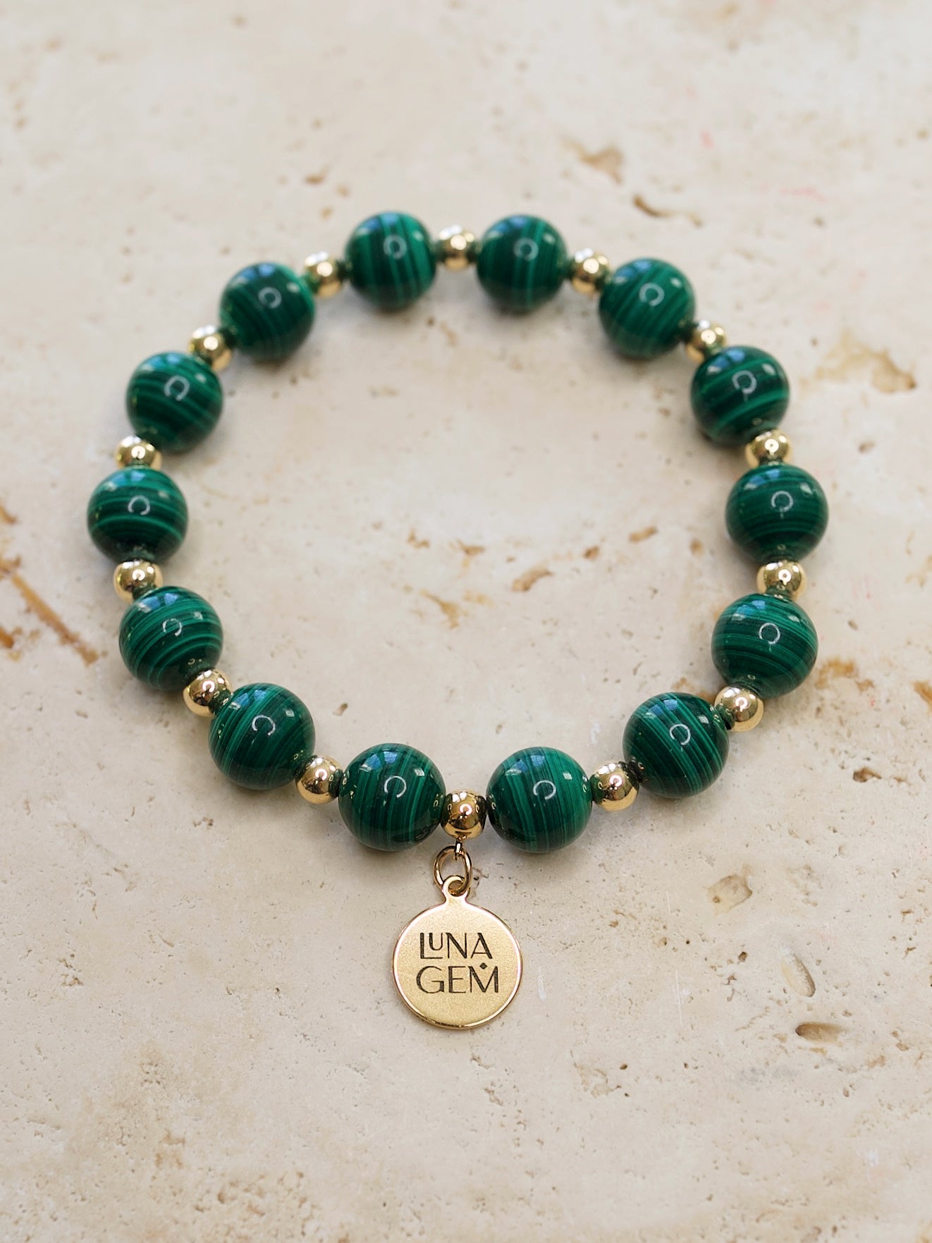 Malachite Charmed Satellite Bracelet