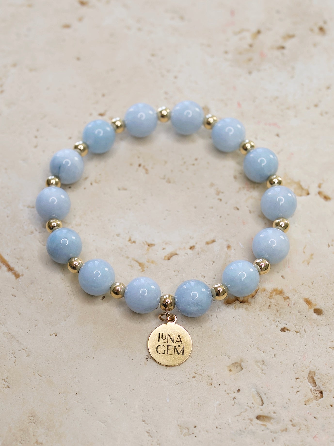Aquamarine Charmed Satellite Bracelet