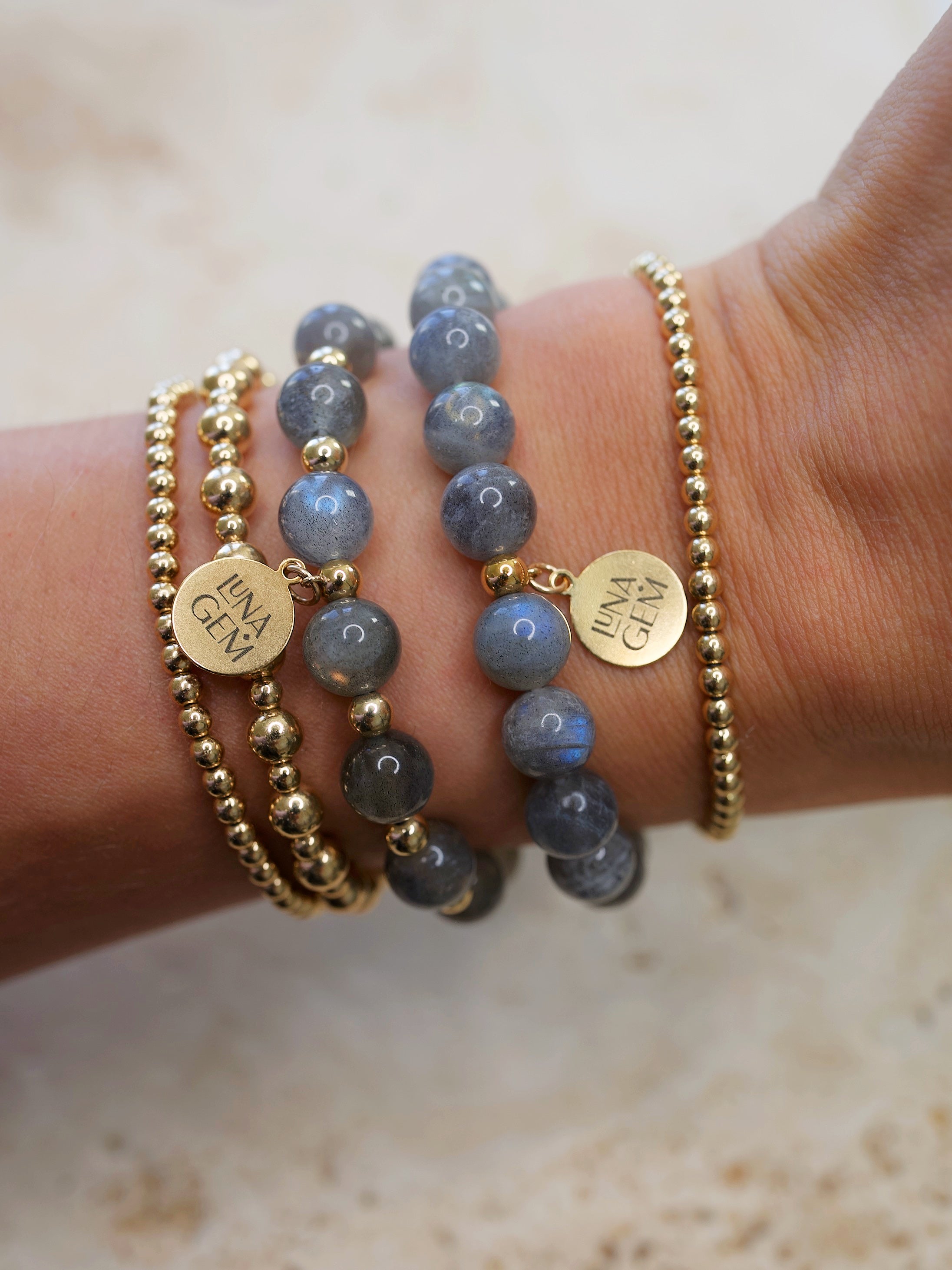 Labradorite Charmed Satellite Bracelet