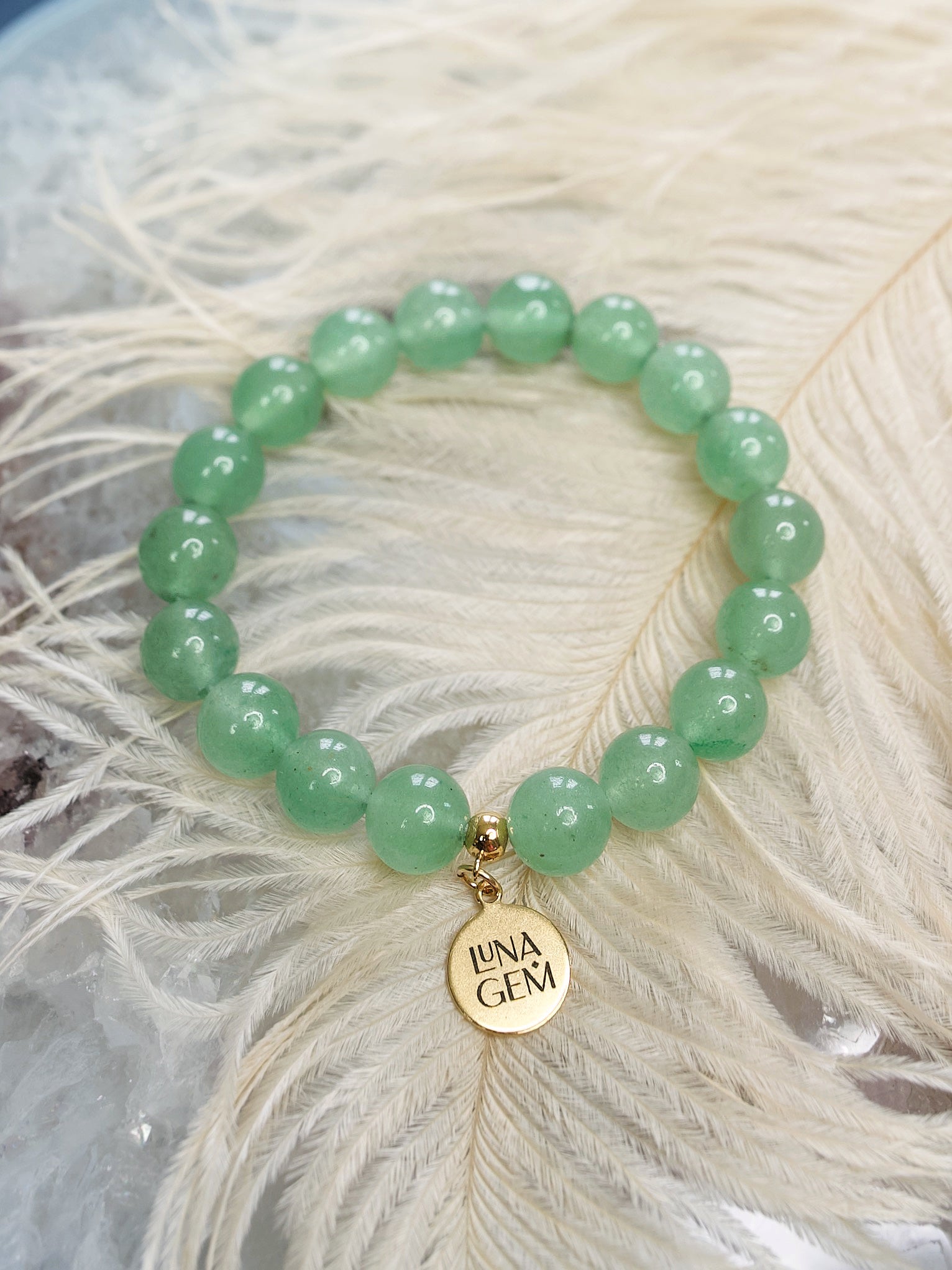 Aventurine Charmed Bracelet