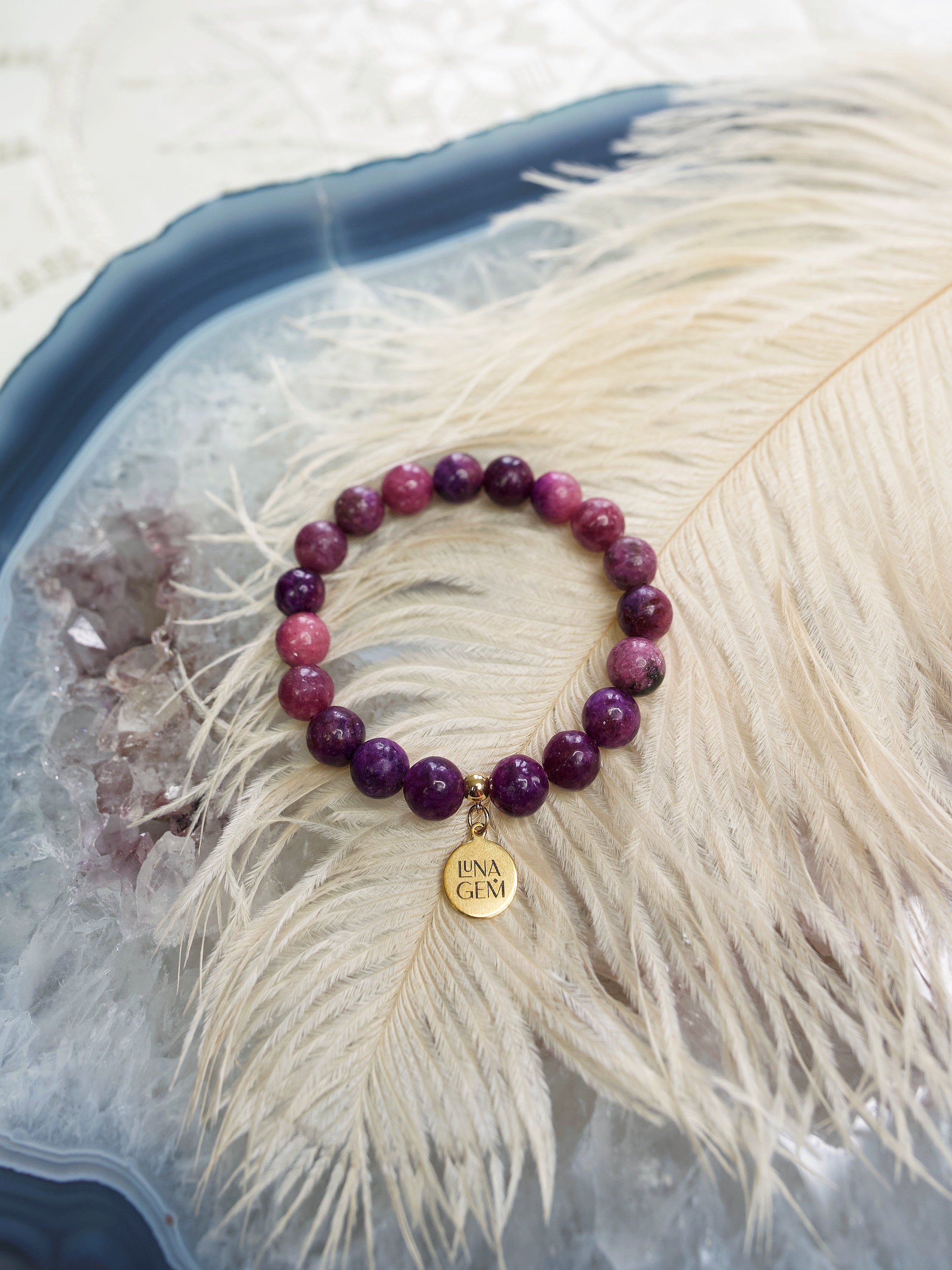 Lepidolite Charmed Bracelet