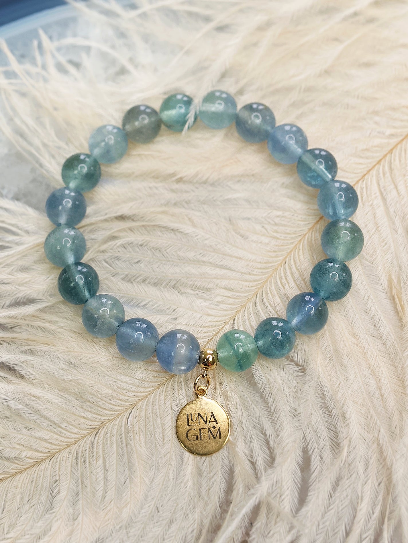 Blue Fluorite Charmed Bracelet