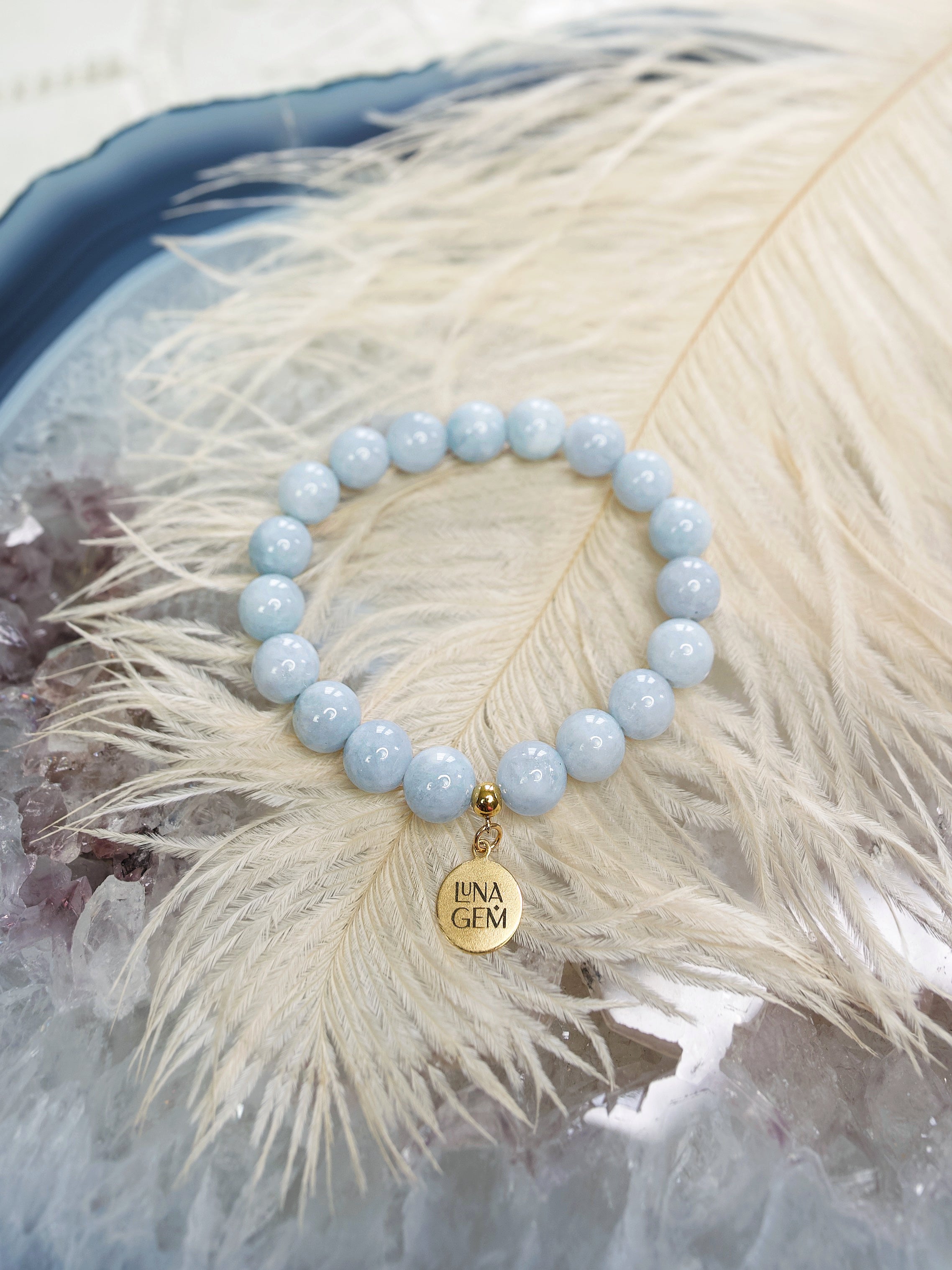 Aquamarine Charmed Bracelet