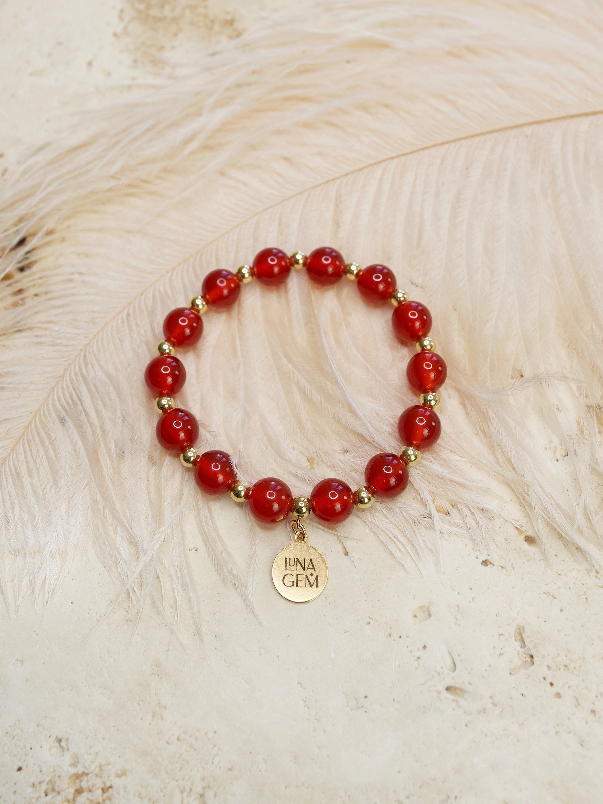 Carnelian Charmed Satellite Bracelet