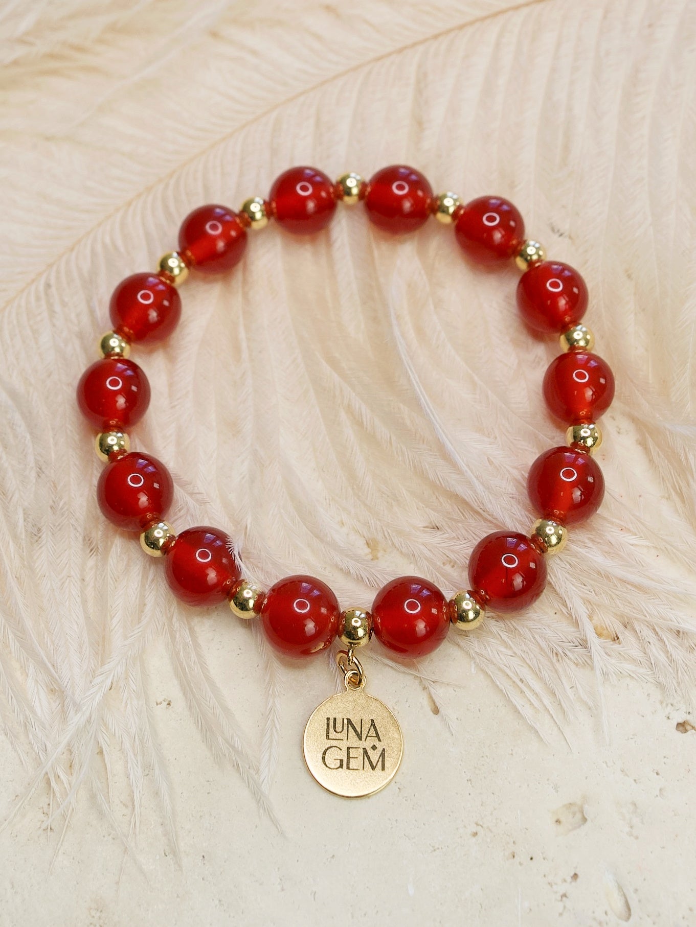 Carnelian Charmed Satellite Bracelet
