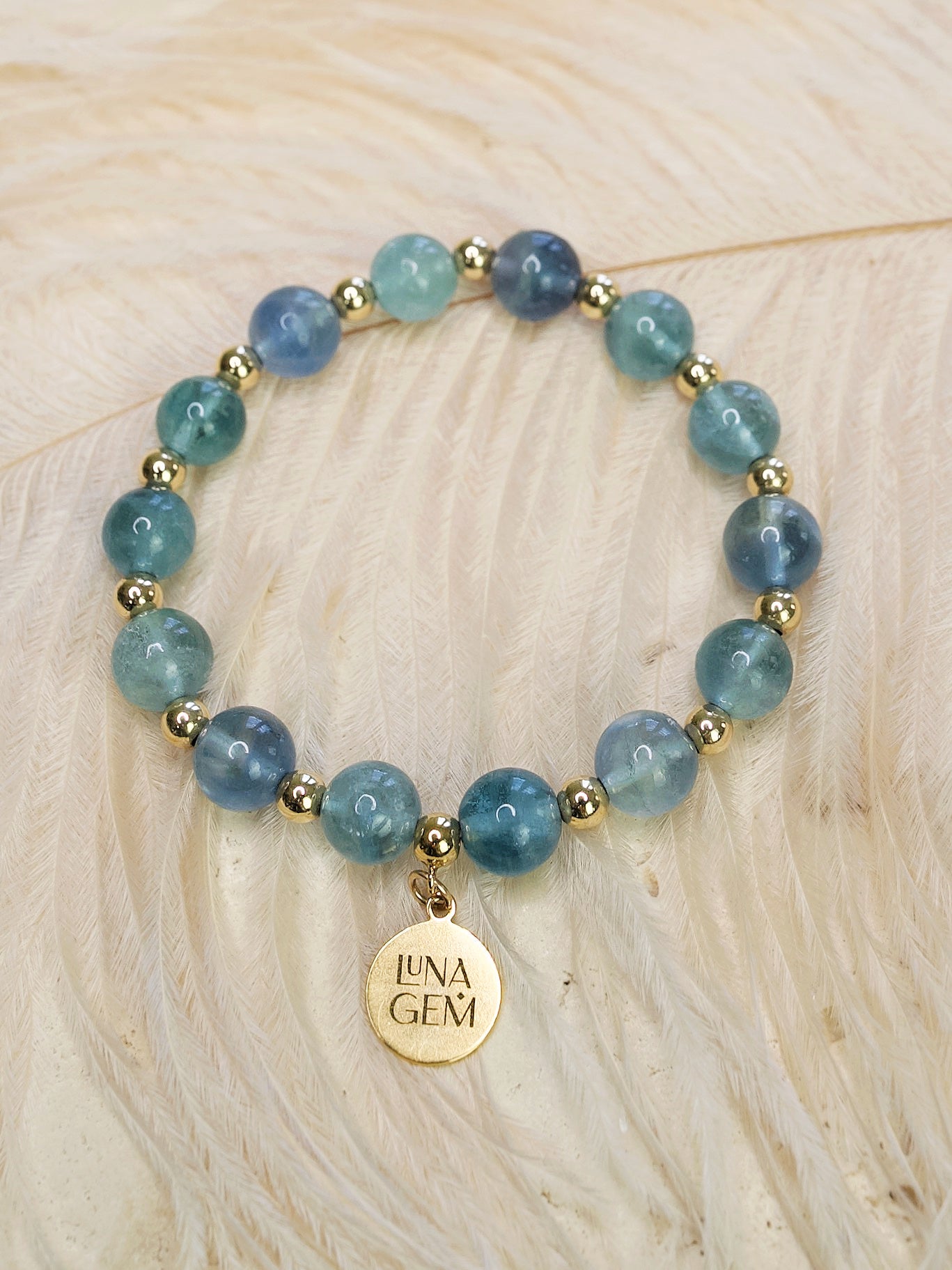 Blue Fluorite Charmed Satellite Bracelet