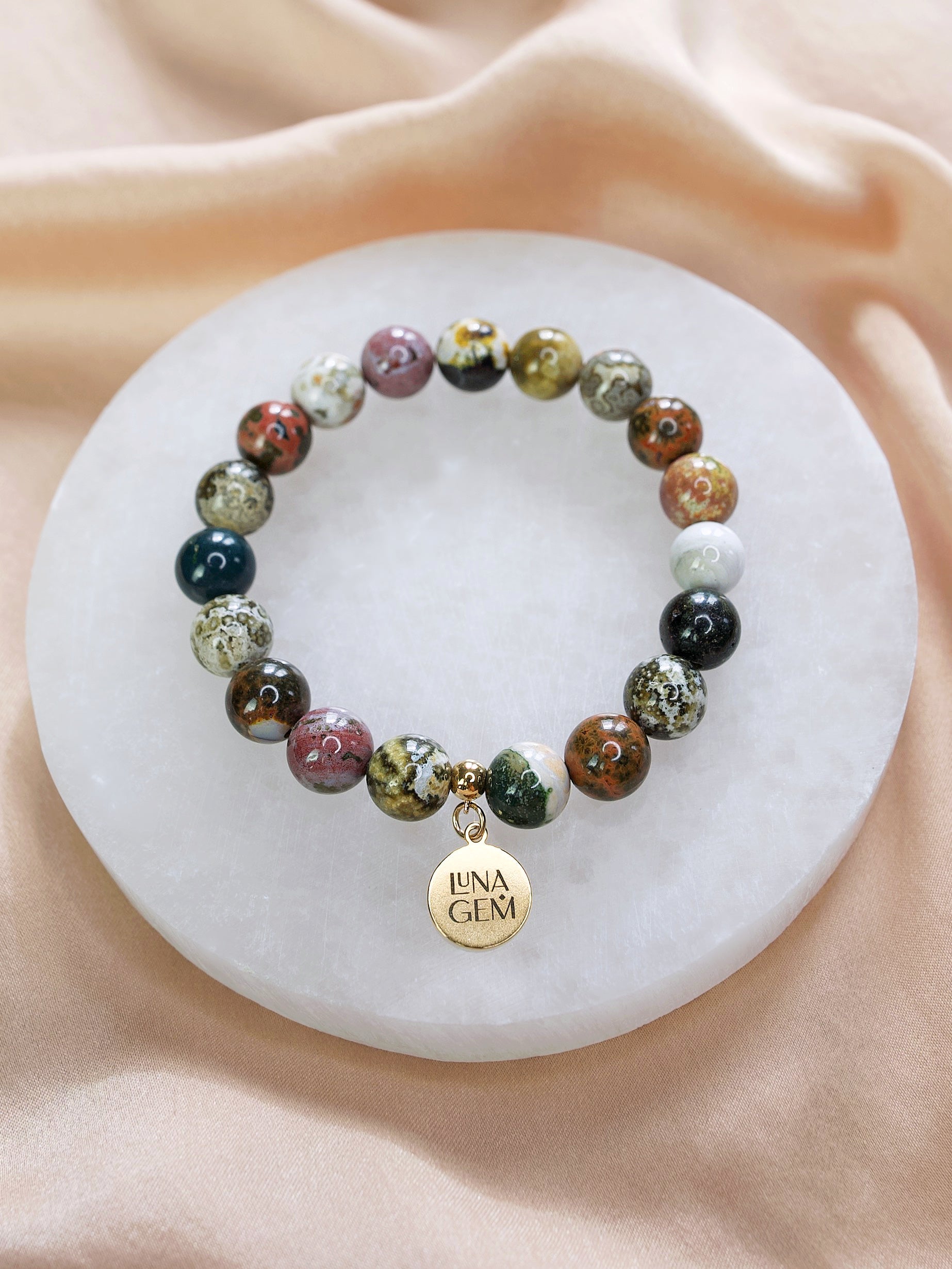 Ocean Jasper Charmed Bracelet