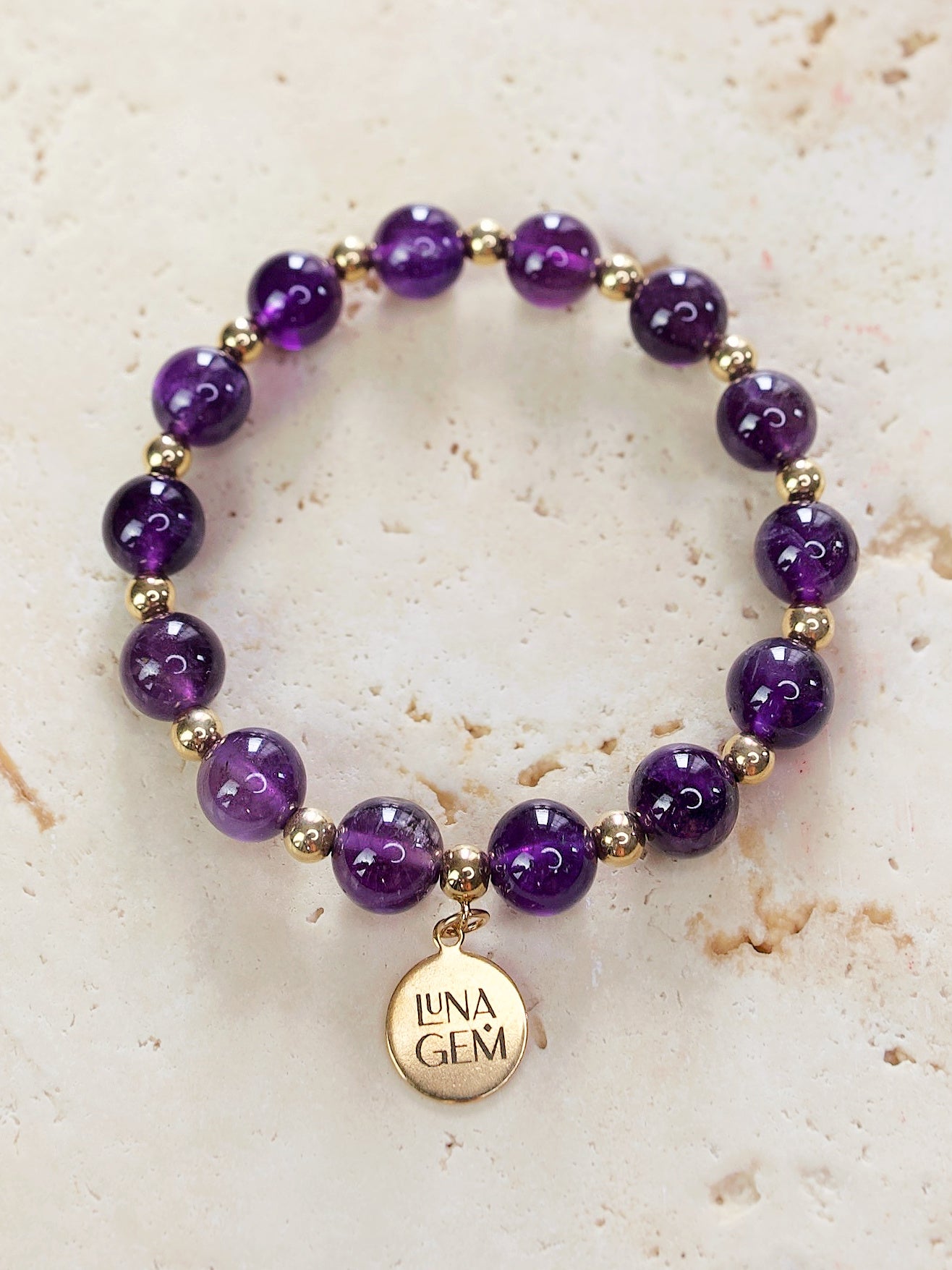 Amethyst Charmed Satellite Bracelet