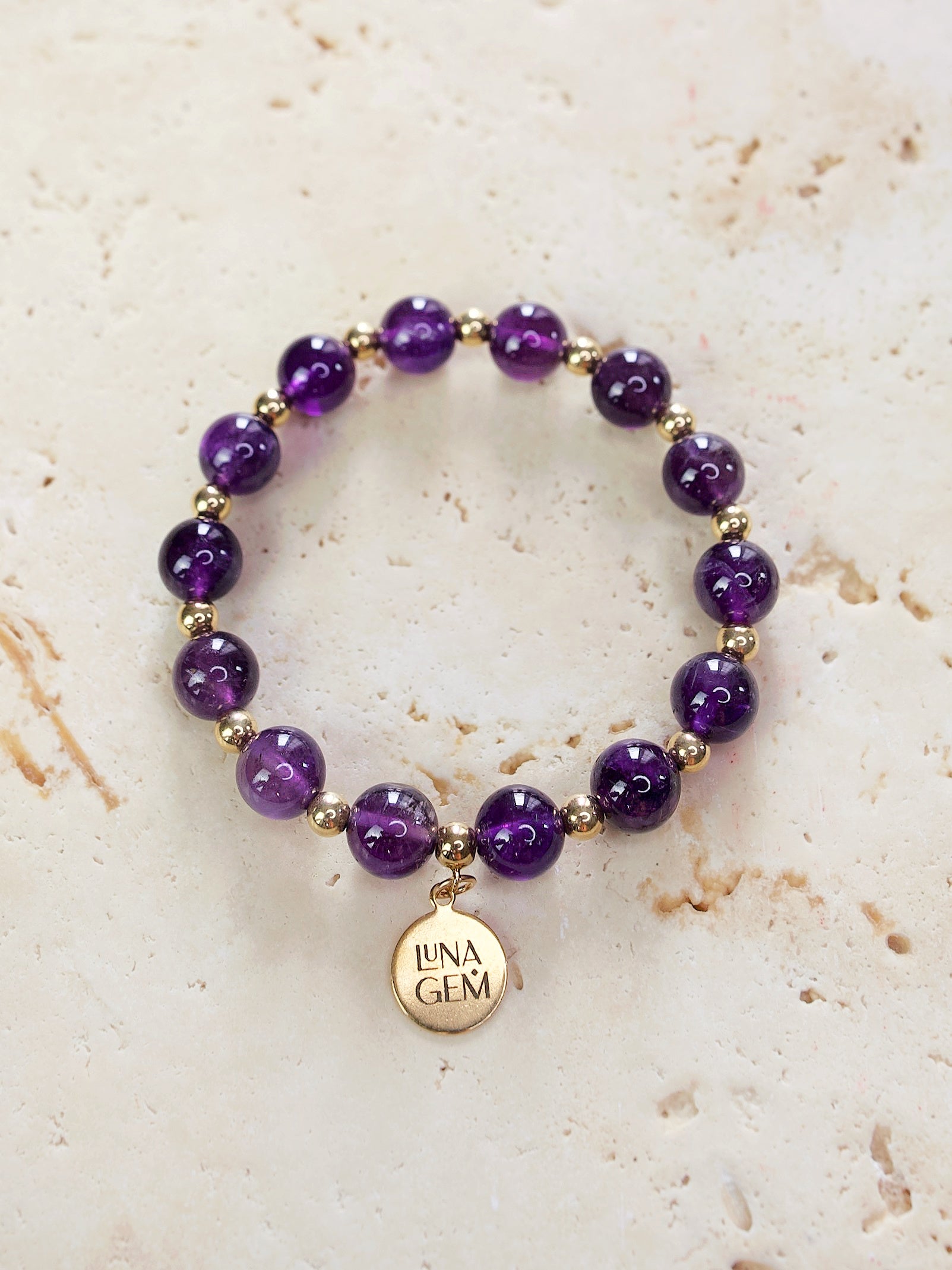 Amethyst Charmed Satellite Bracelet