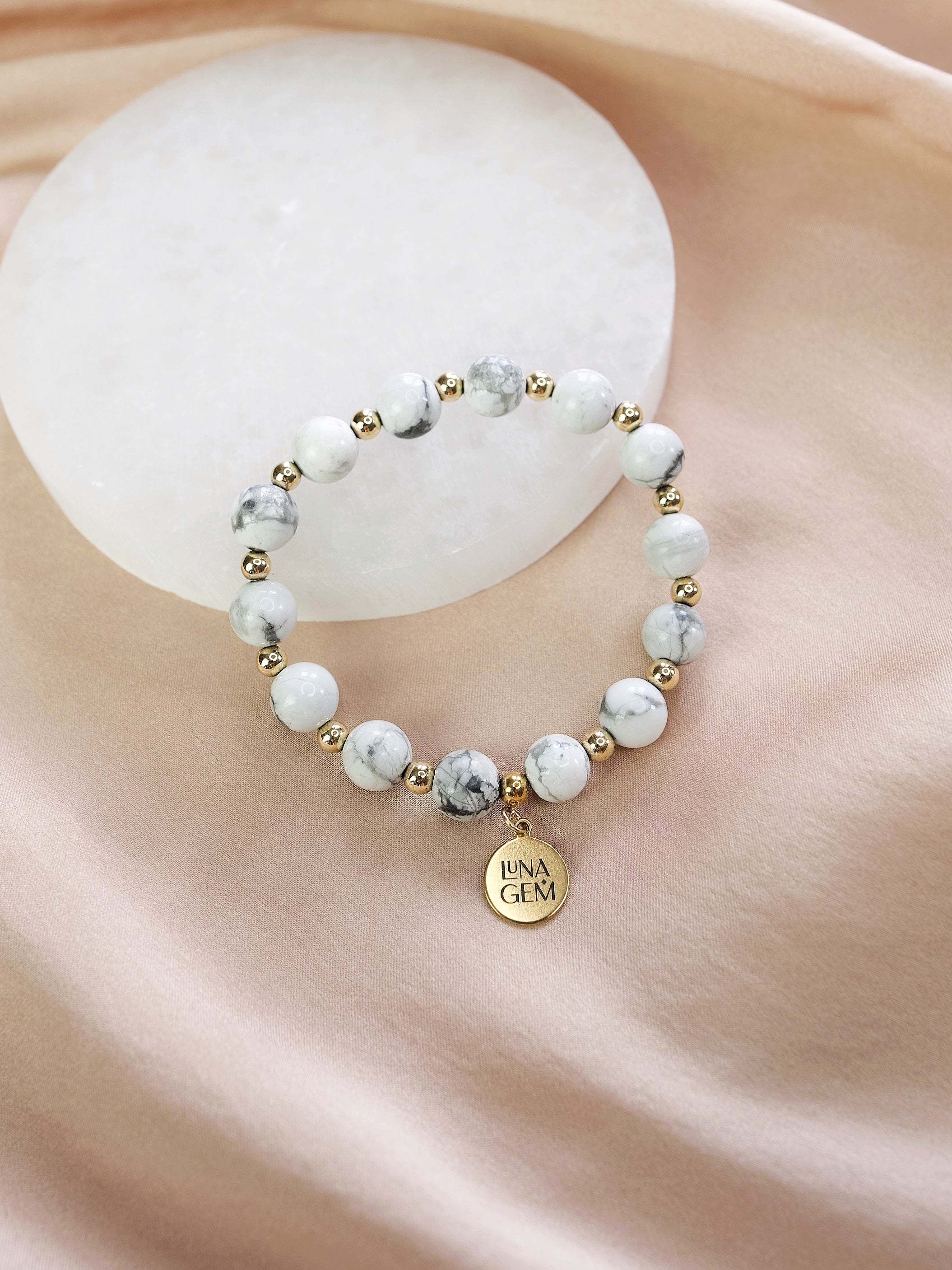 Howlite Charmed Satellite Bracelet