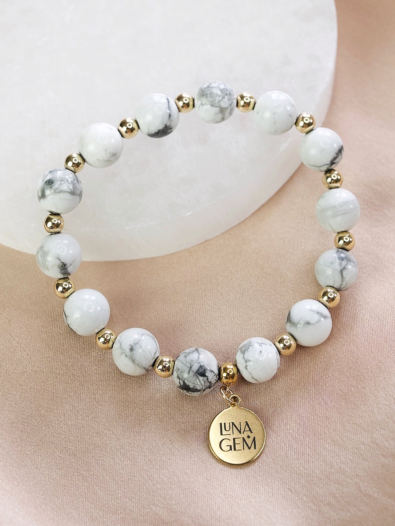 Howlite Charmed Satellite Bracelet