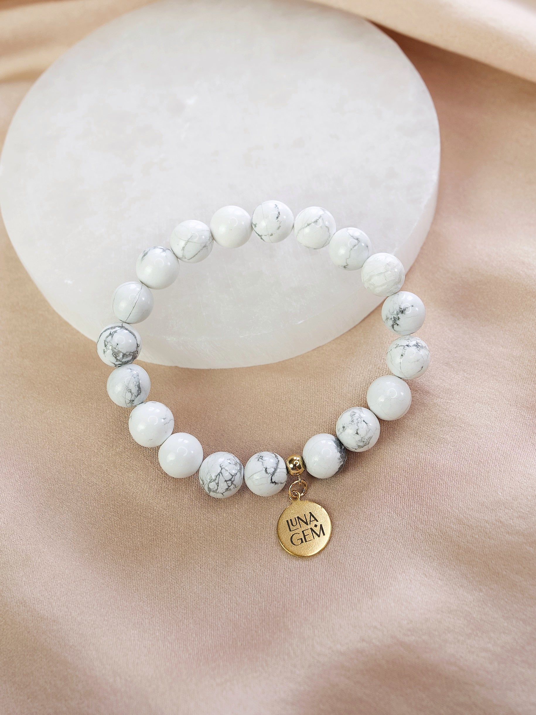 Howlite Charmed Bracelet