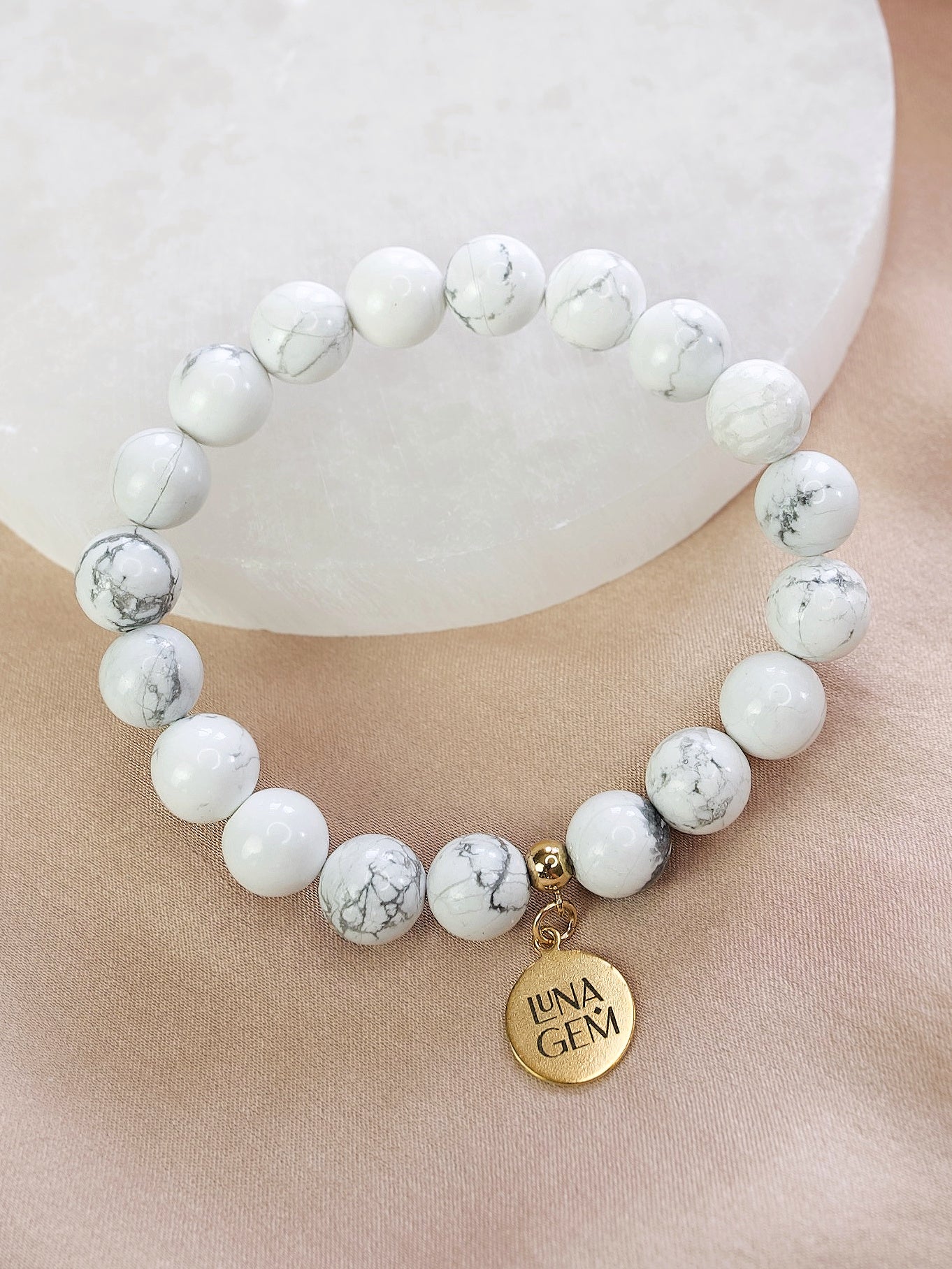 Howlite Charmed Bracelet
