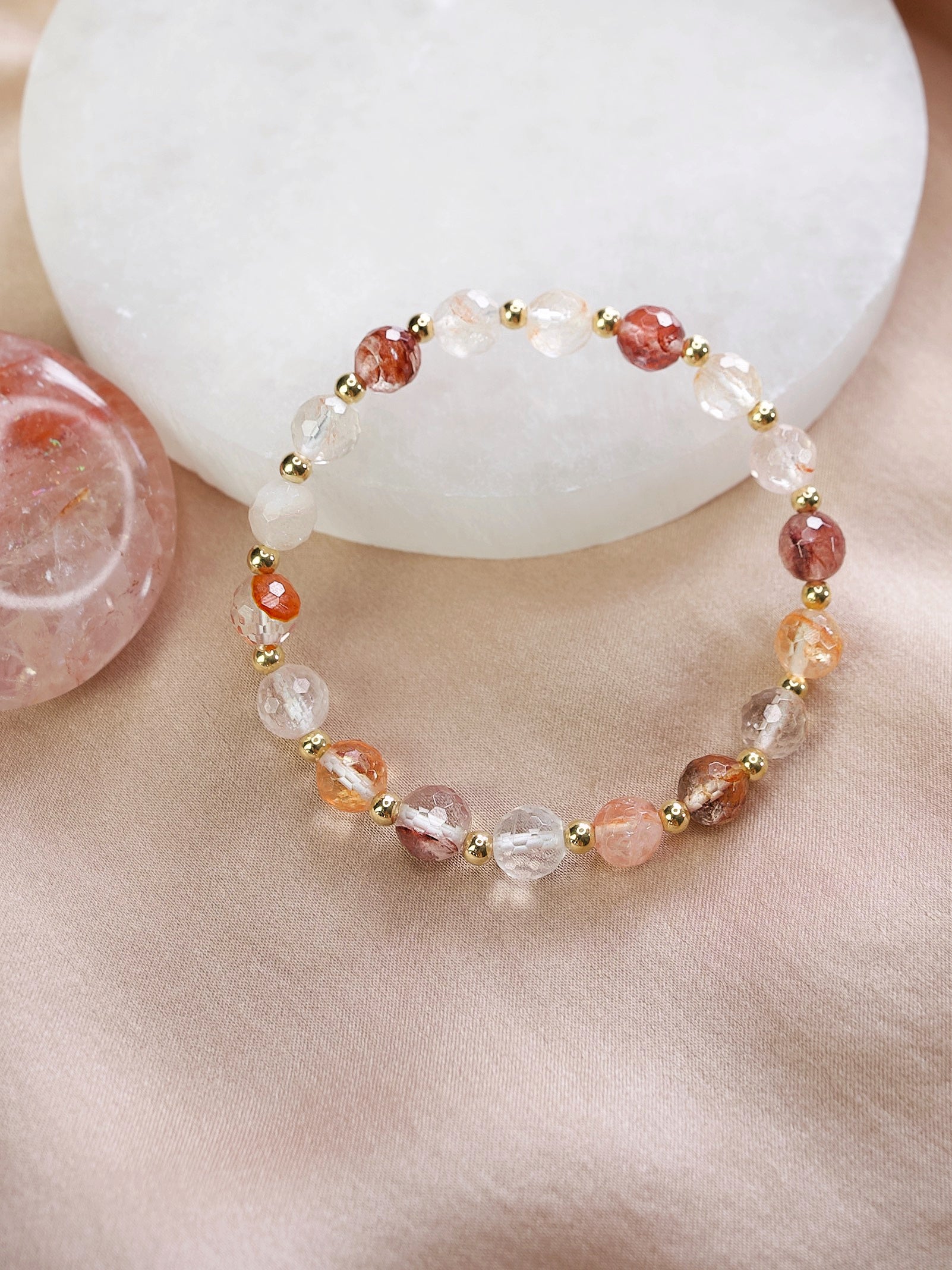 Fire Quartz Faceted Mini Satellite Bracelet (Limited Edition)