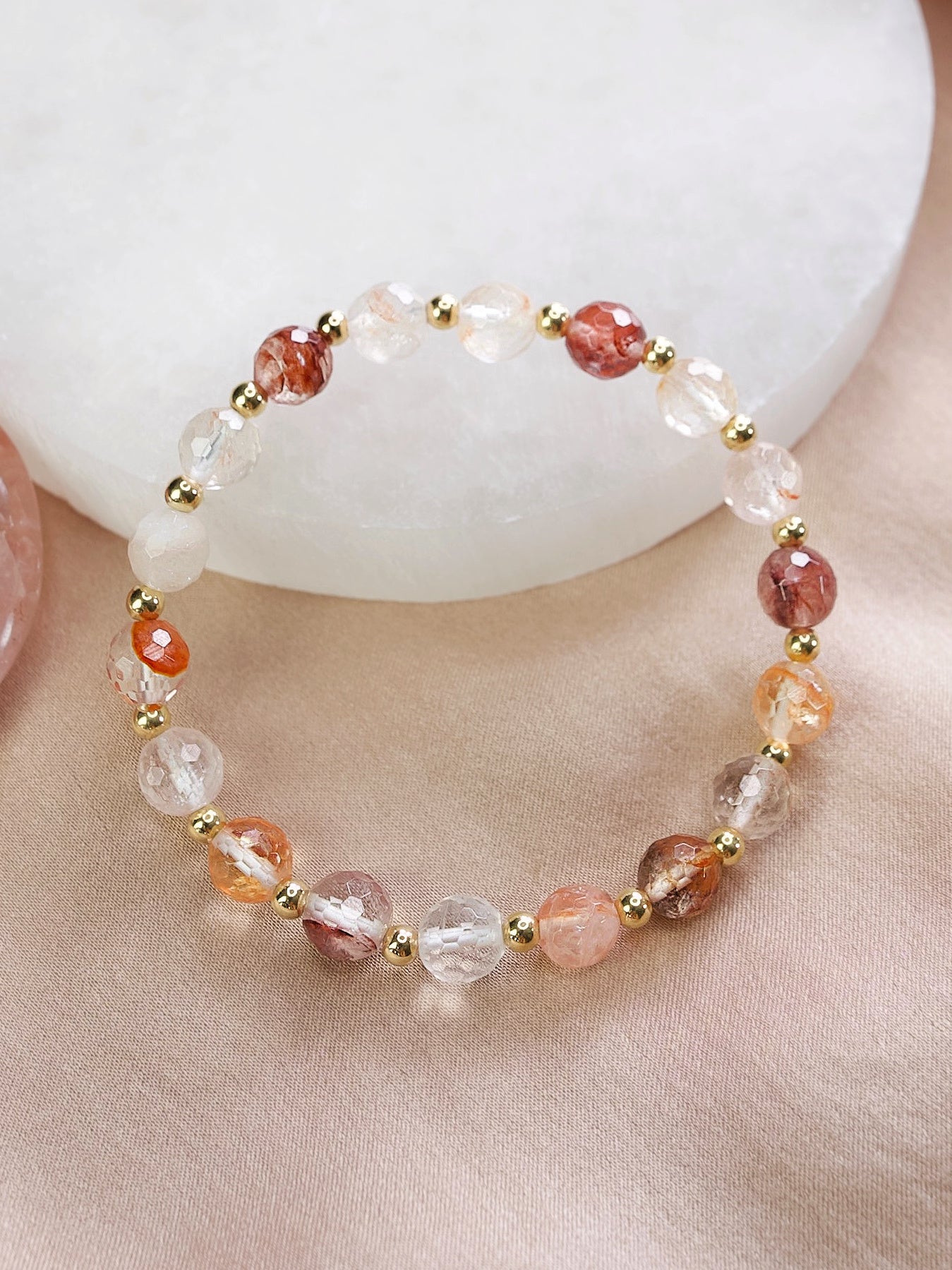 Fire Quartz Faceted Mini Satellite Bracelet (Limited Edition)