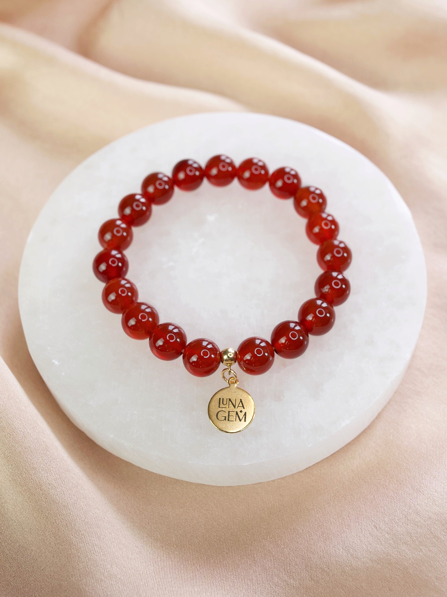 Carnelian Charmed Bracelet