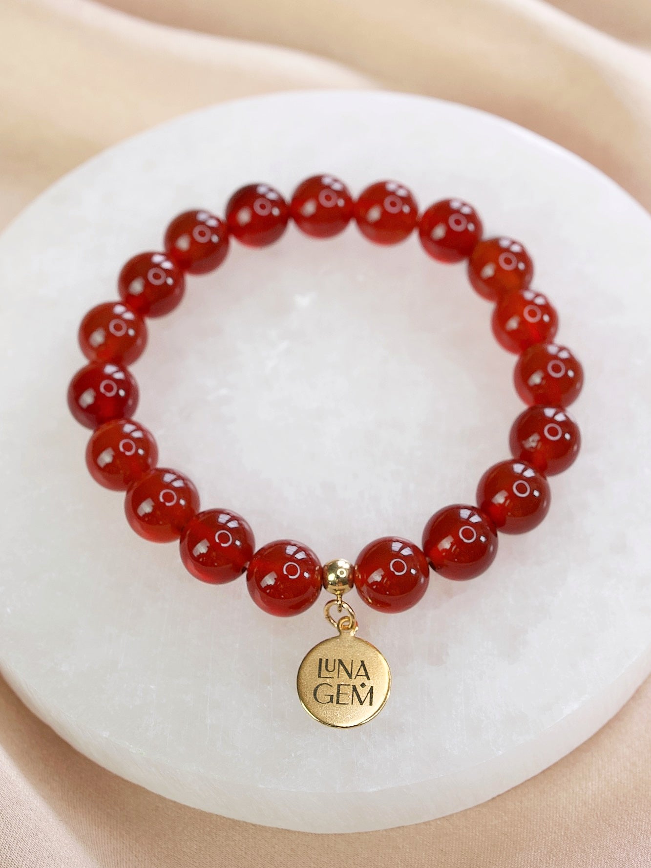 Carnelian Charmed Bracelet