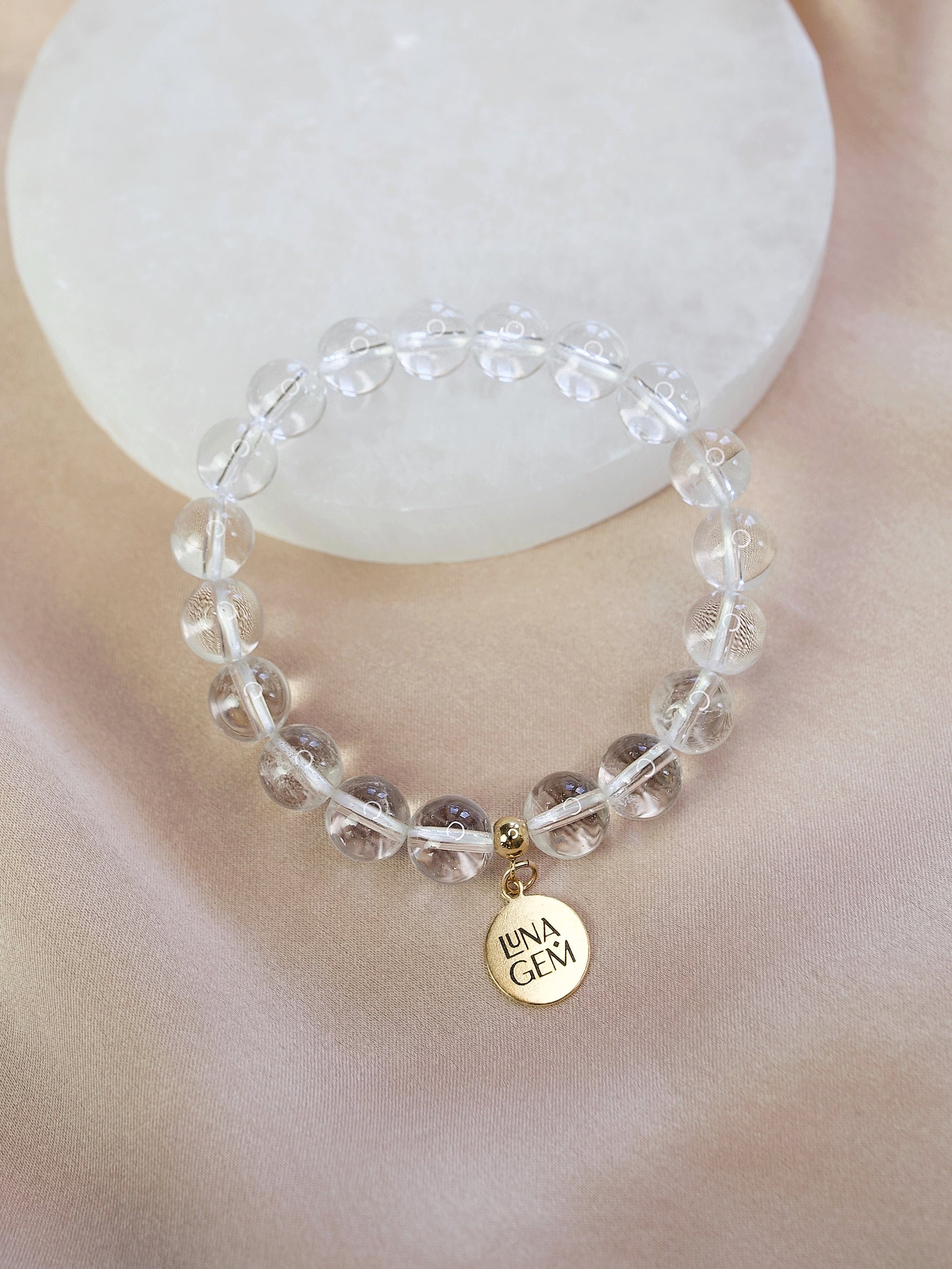 Clear Quartz Charmed Bracelet