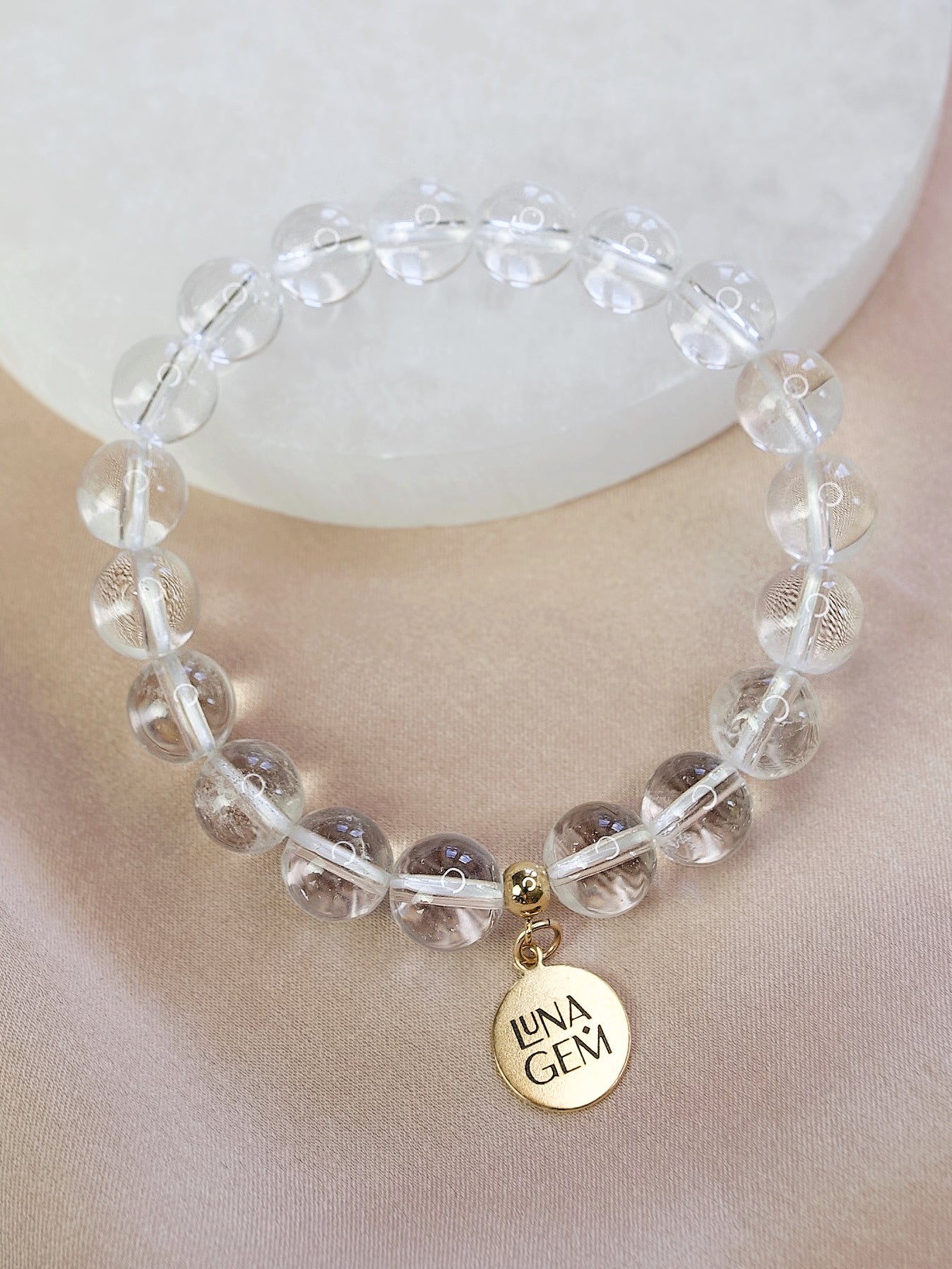 Clear Quartz Charmed Bracelet