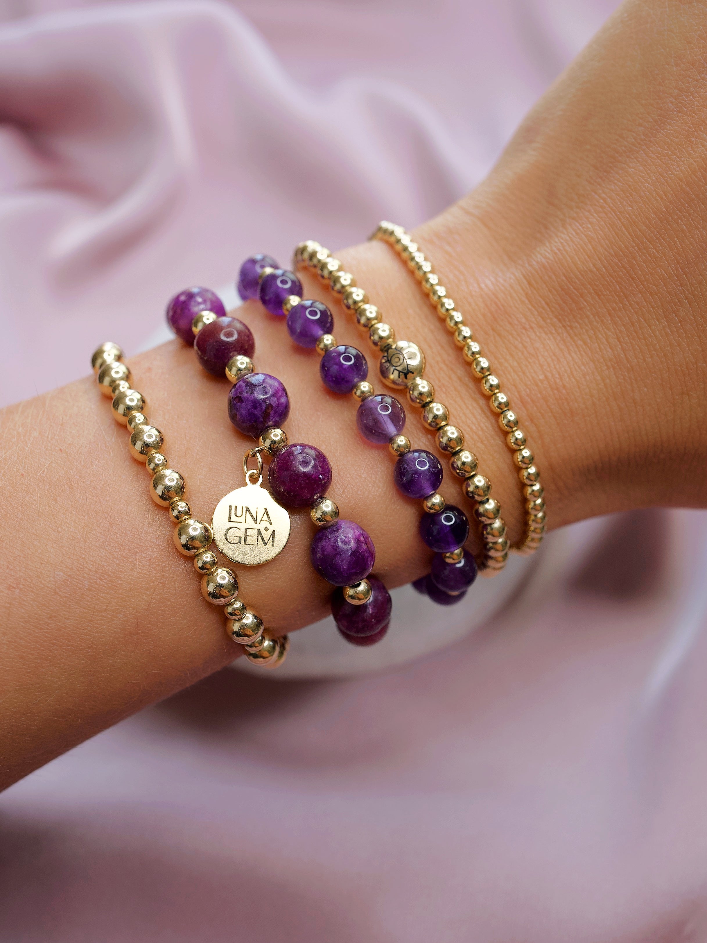 Amethyst Mini Satellite Bracelet