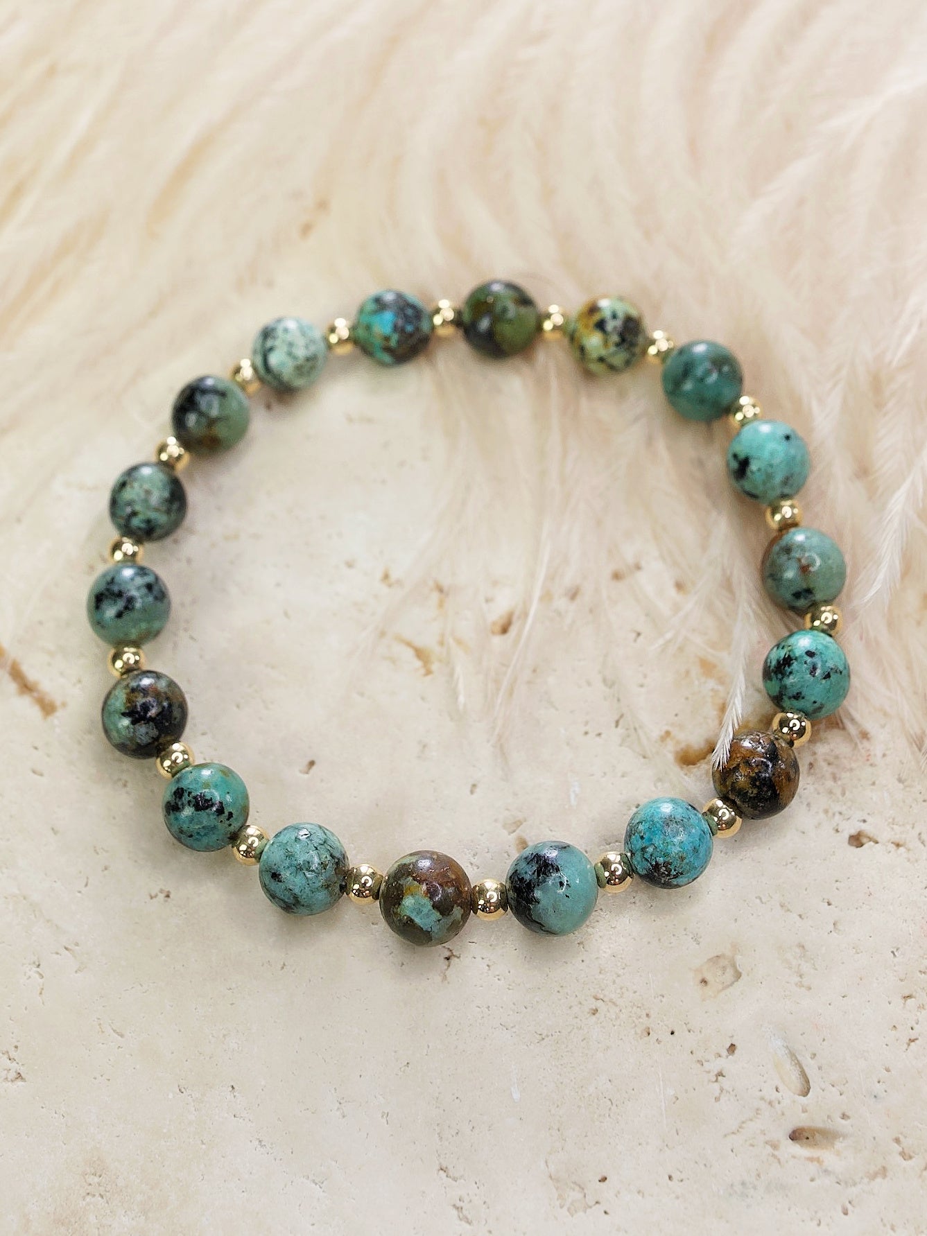 African Turquoise Mini Satellite Bracelet