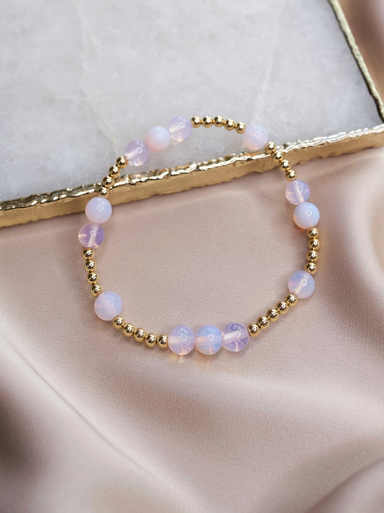Pink Opalite Mini Orbital Bracelet