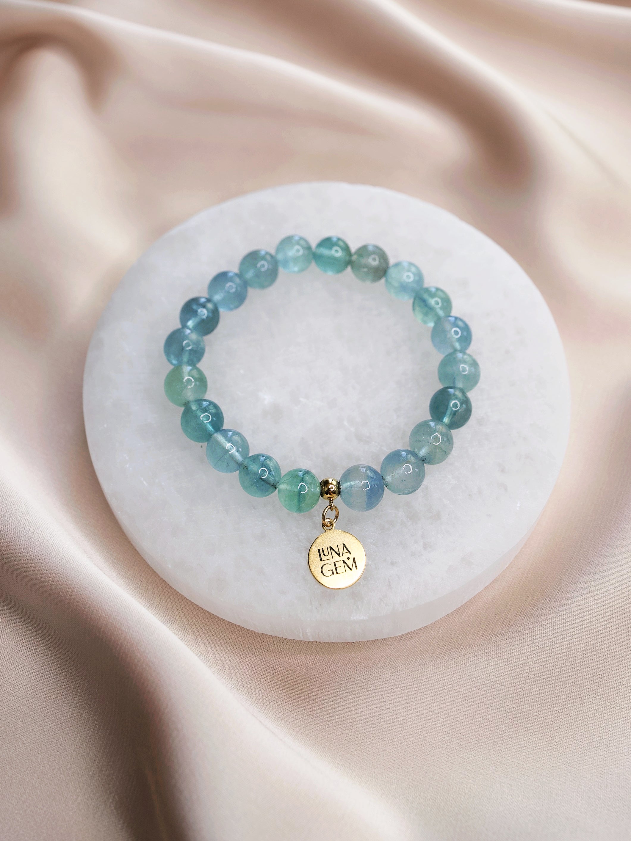 Blue Fluorite Charmed Bracelet