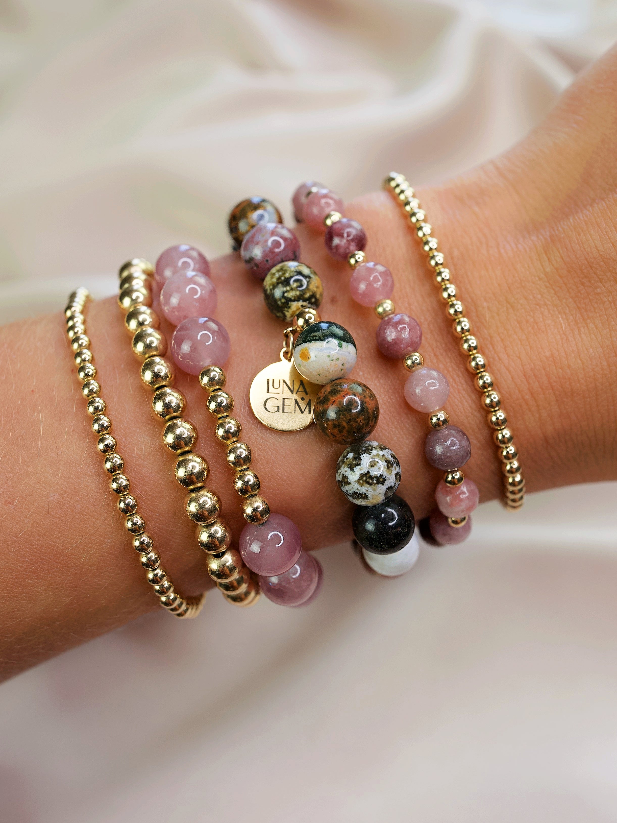 Madagascar Rose Quartz Orbital Bracelet