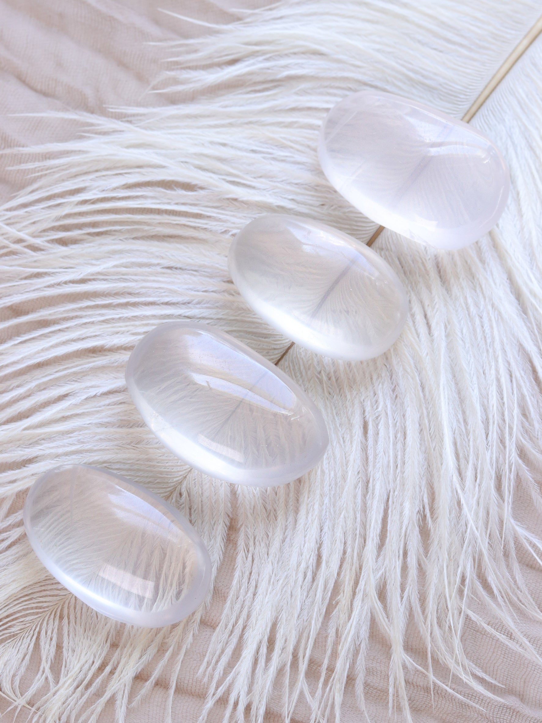 Moon Quartz Palm Stone