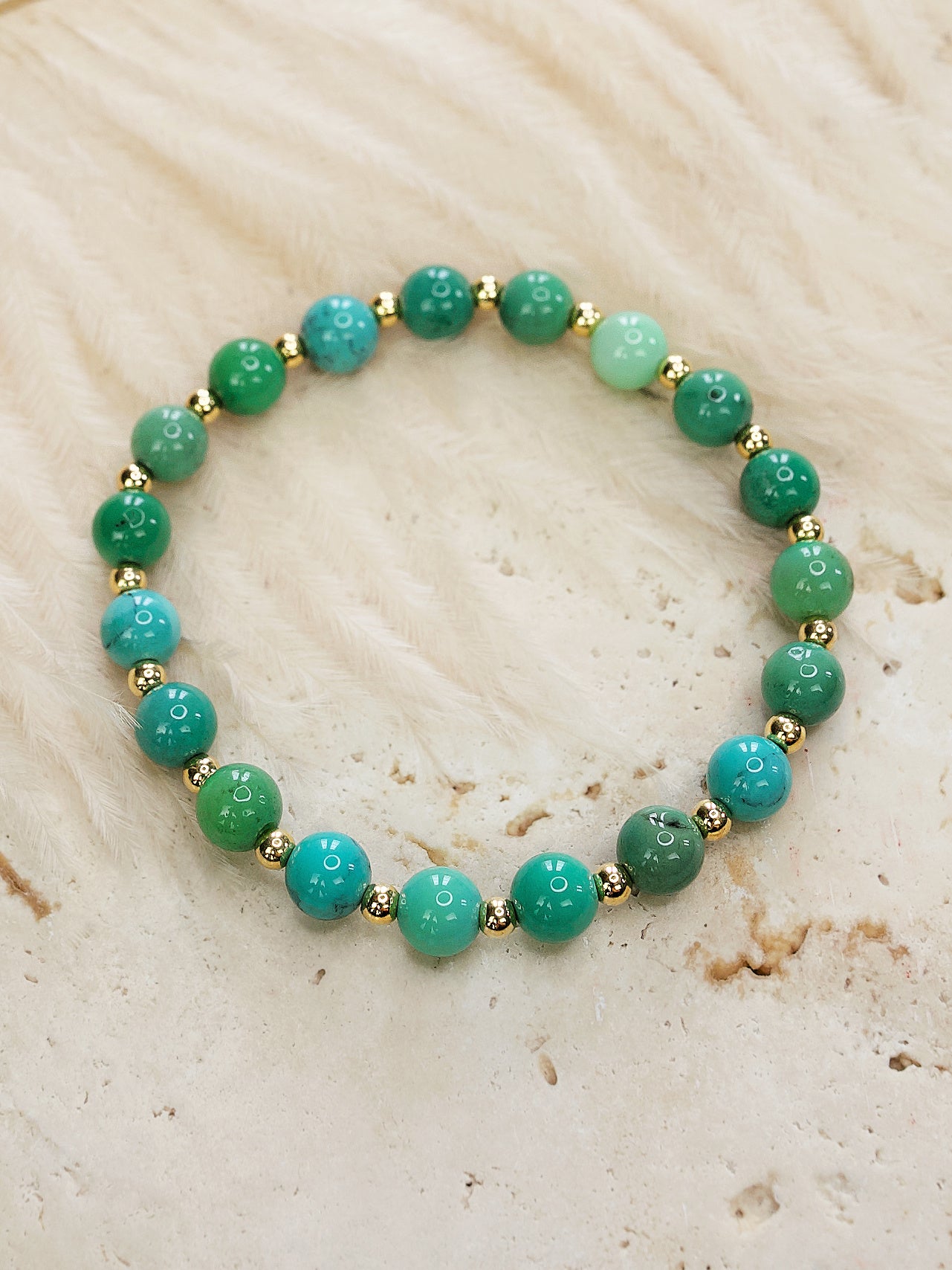 Chrysoprase Mini Satellite Bracelet