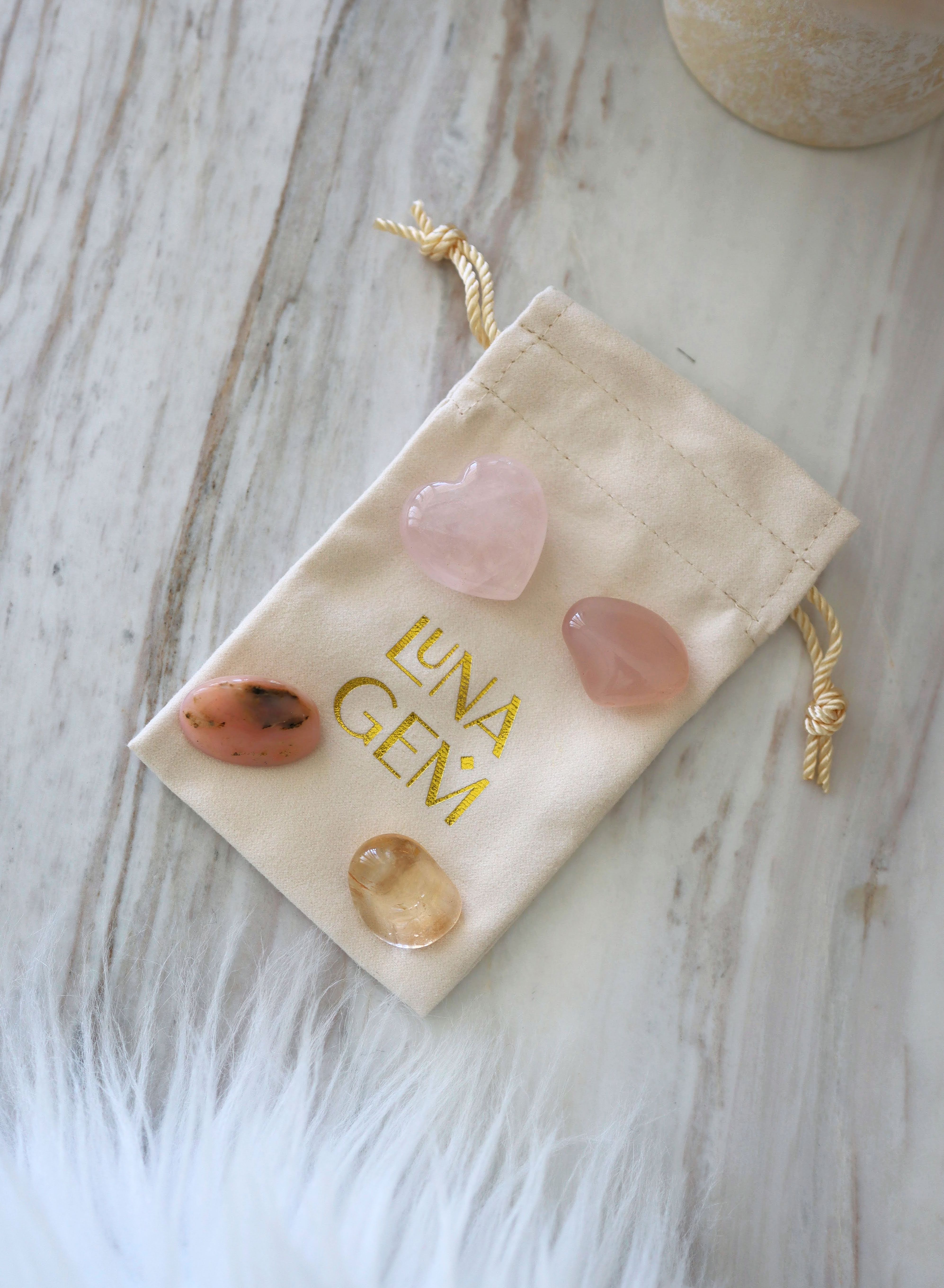 Love, Romance & Beauty Meditation Stone Set