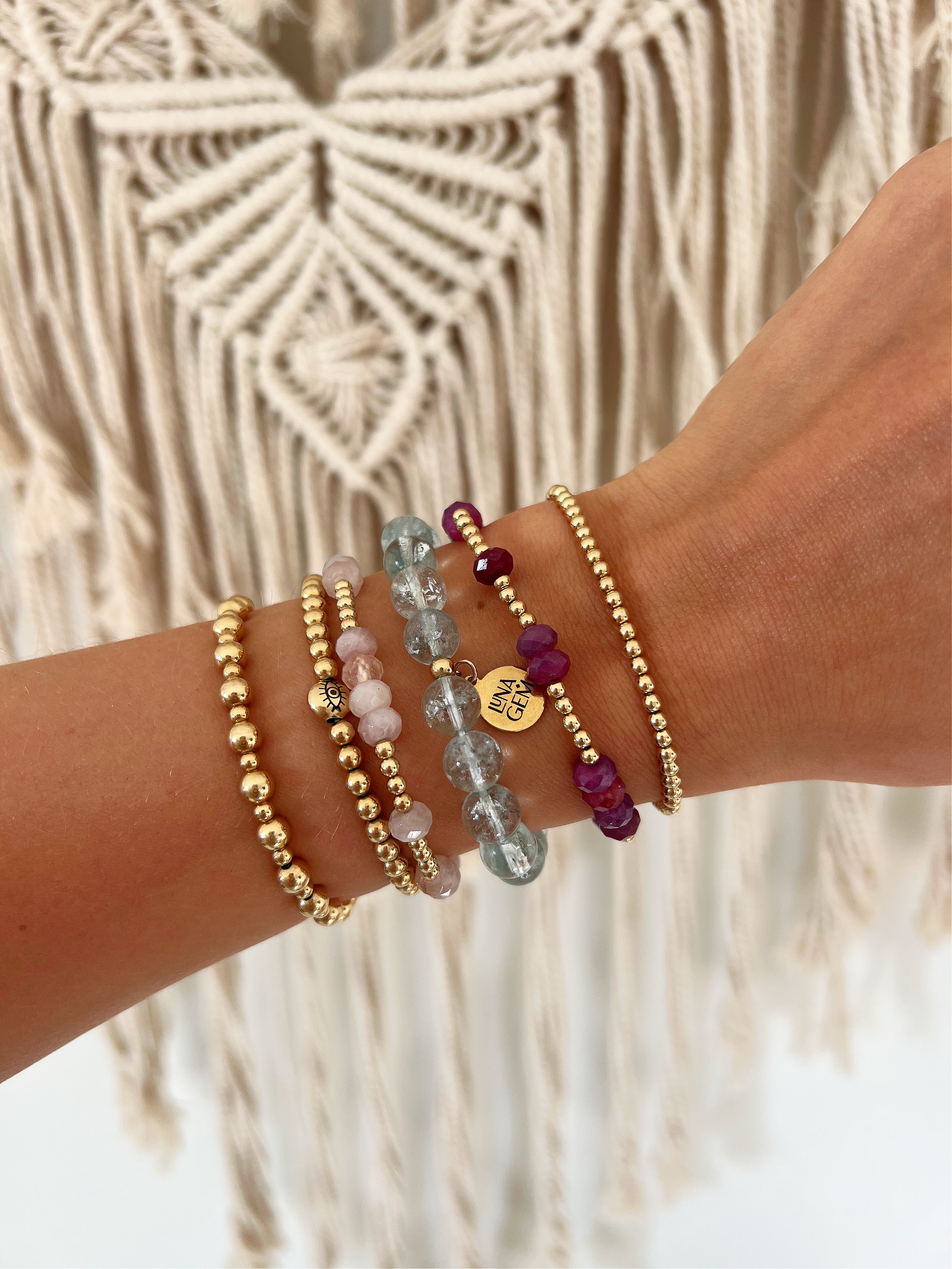 Ruby Faceted Mini Orbital Bracelet (Limited Edition)