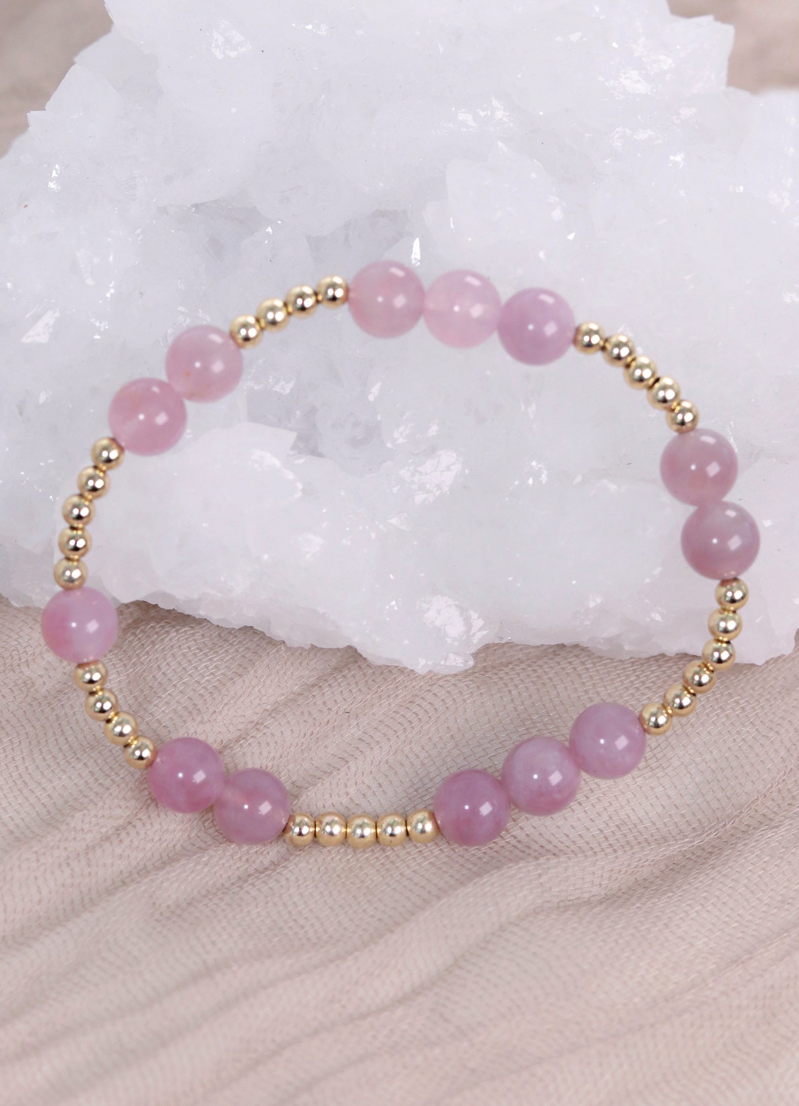 Madagascar Rose Quartz Mini Orbital Bracelet