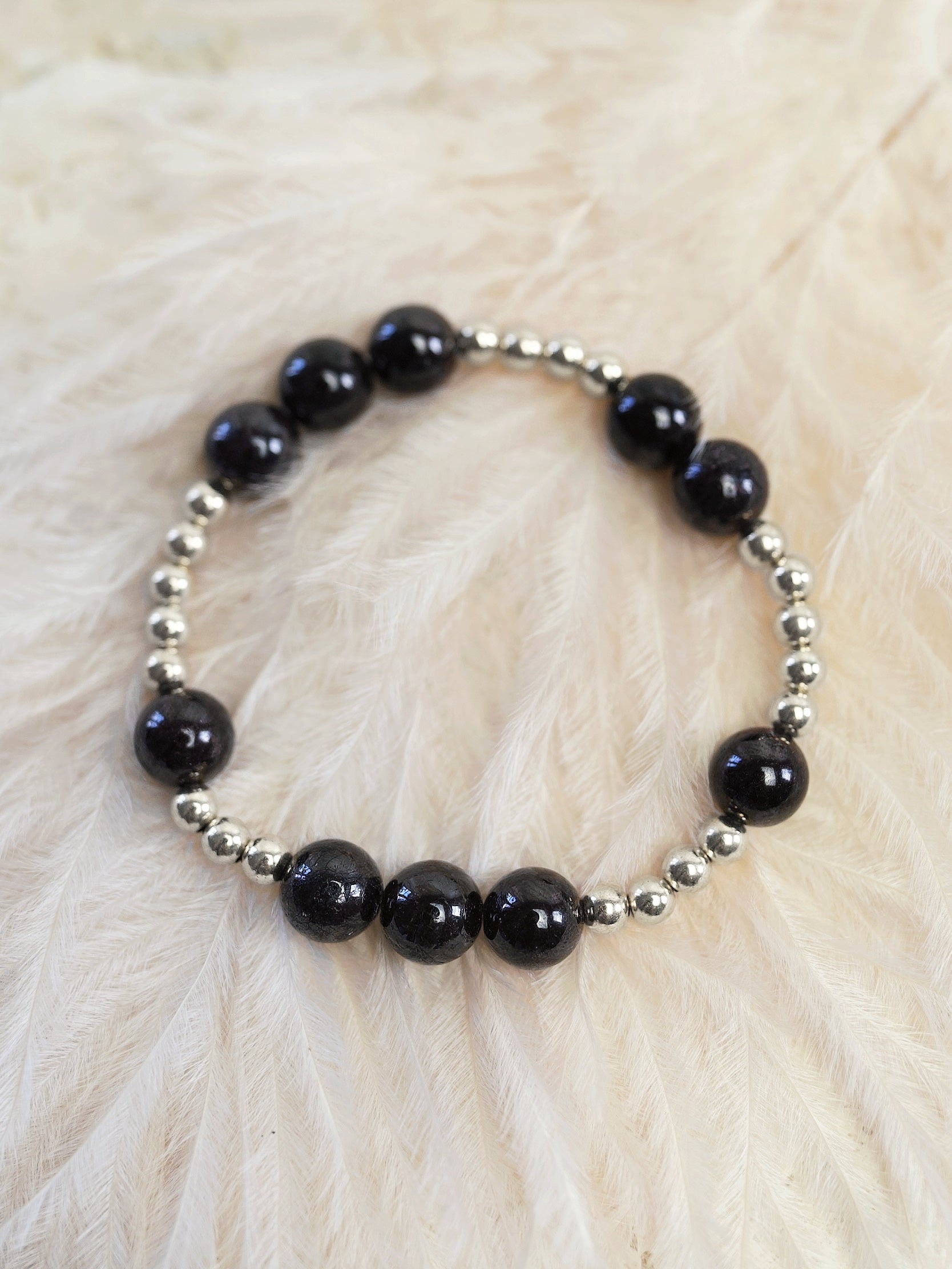 Black Tourmaline Orbital Bracelet