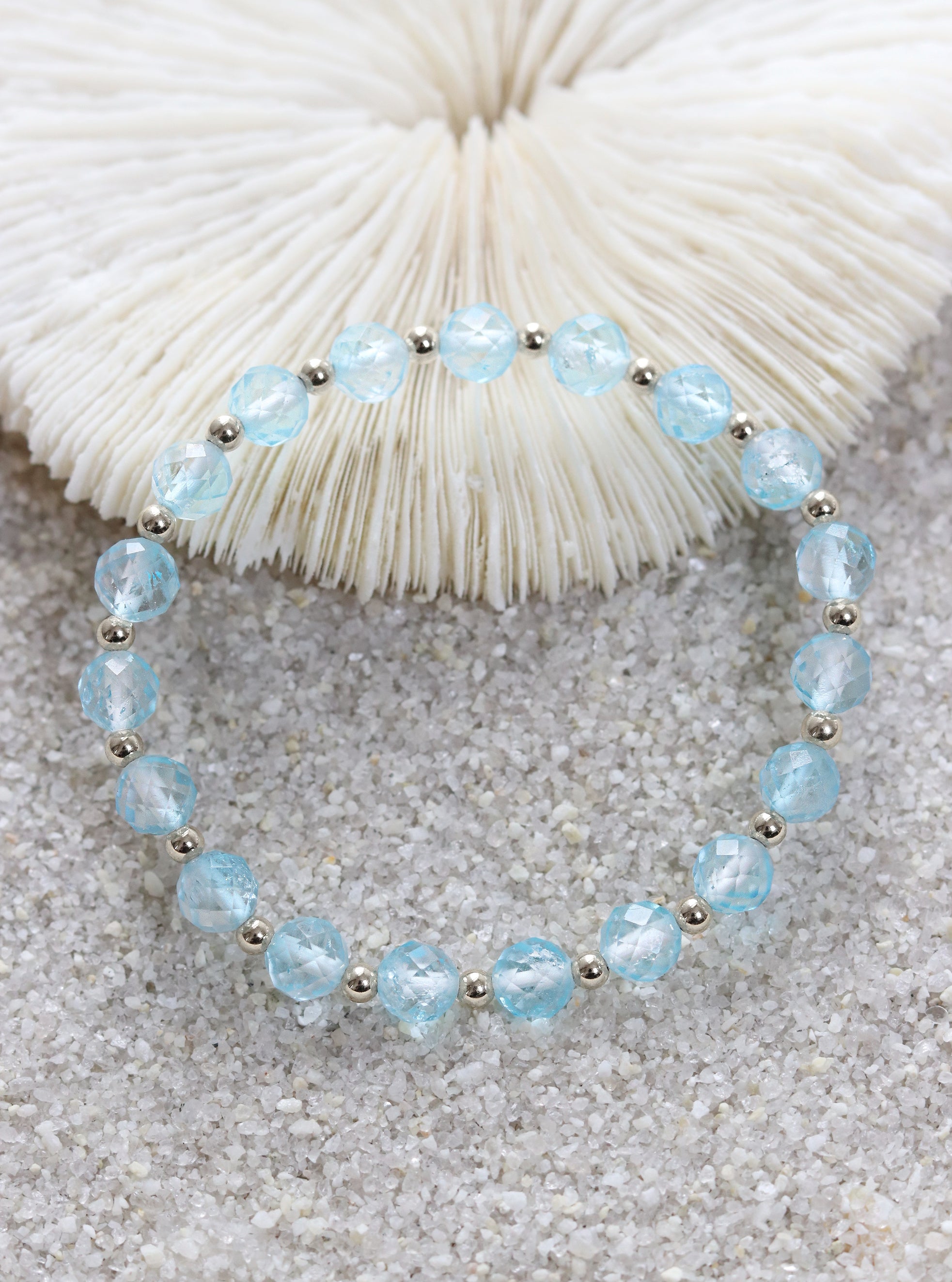 Faceted Blue Topaz Mini Satellite Bracelet (Limited Edition)