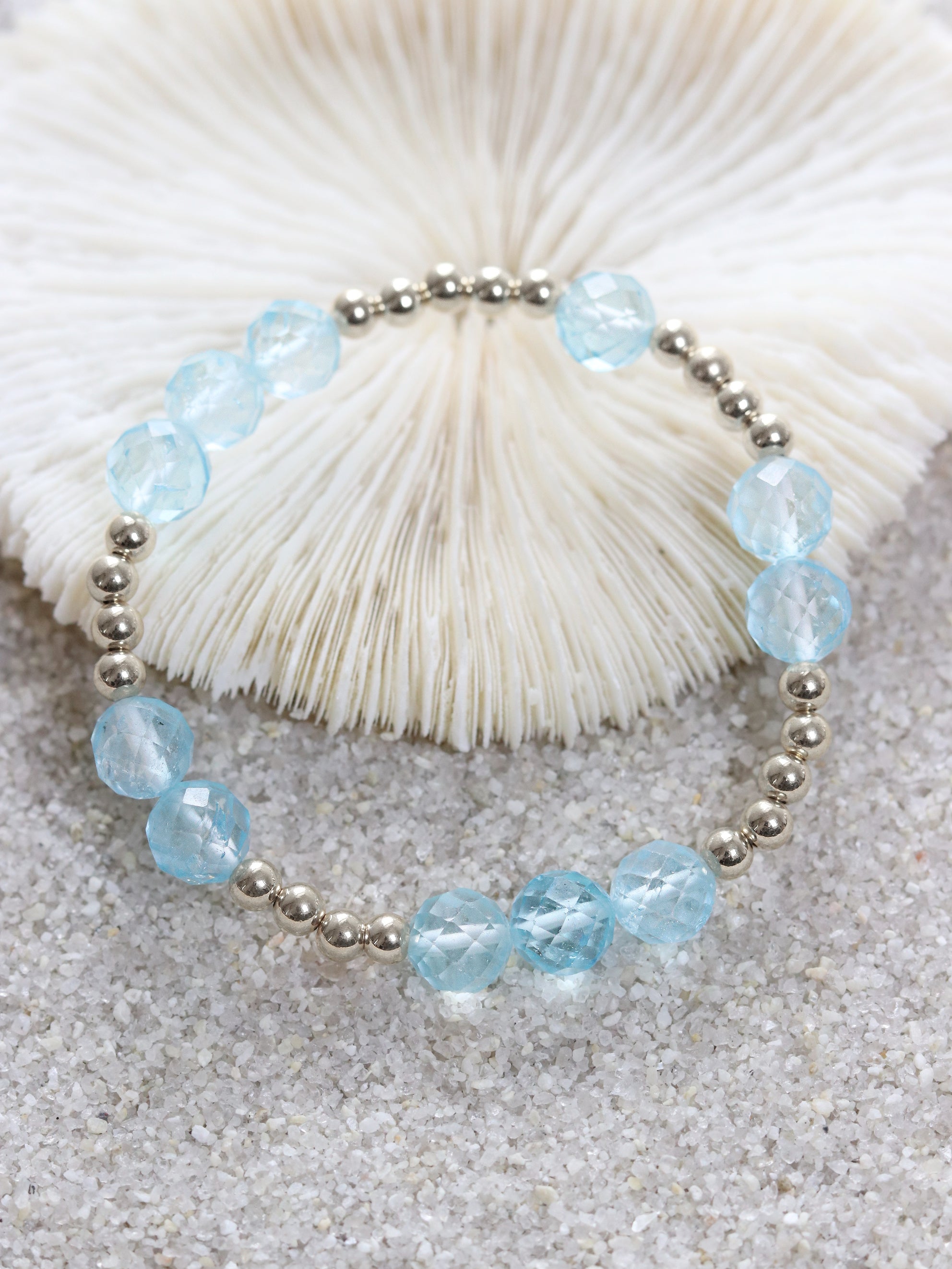 Faceted Blue Topaz Orbital Bracelet (Limited Edition)